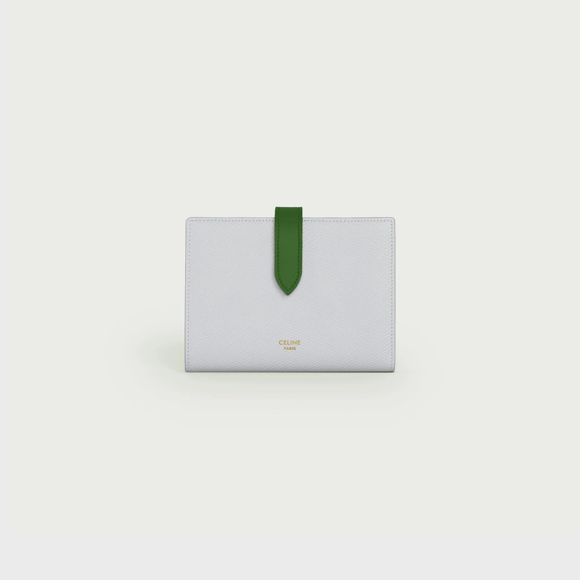 Medium Strap Wallet - Pearl/Forest