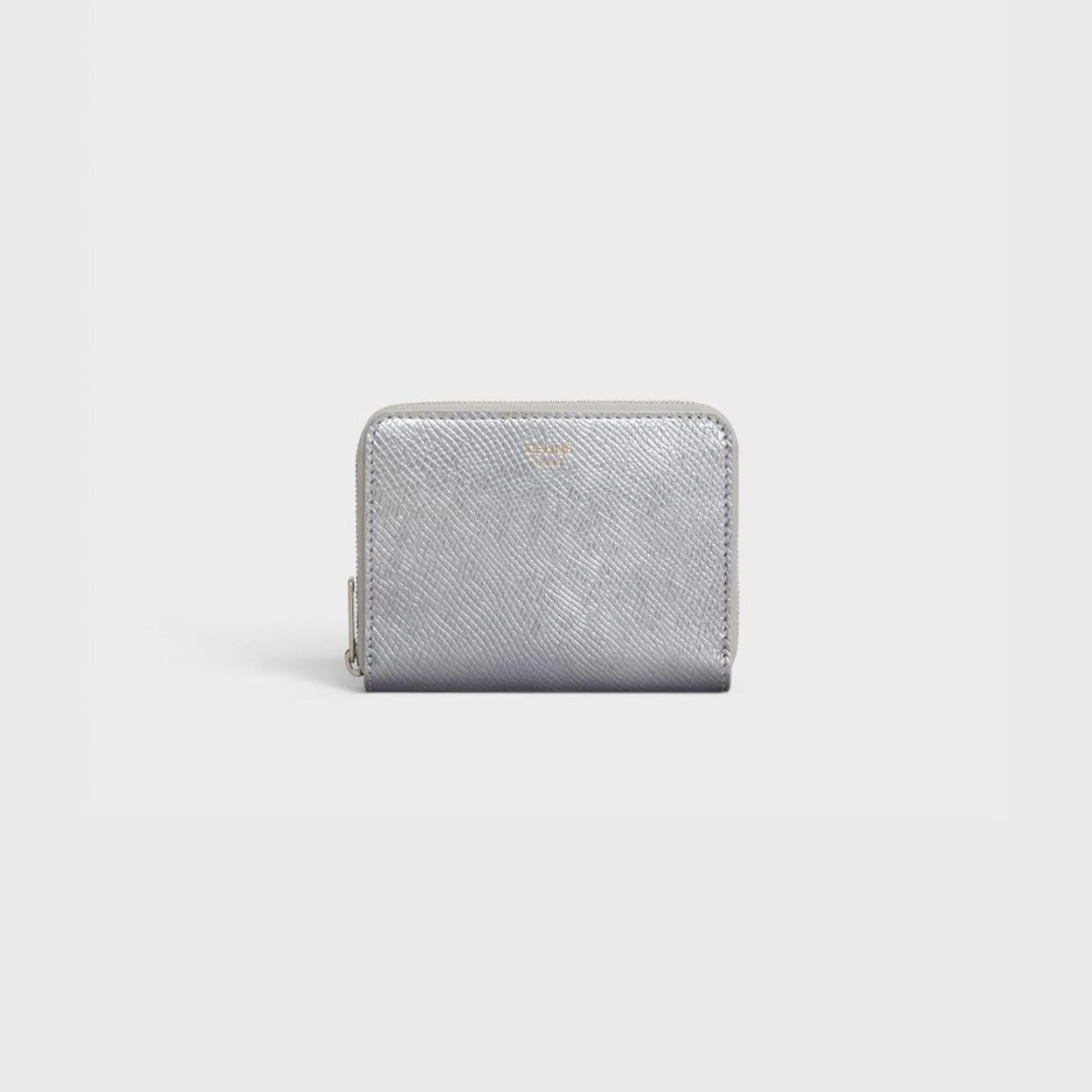 Compact Zipped Wallet - Silver - Image 9