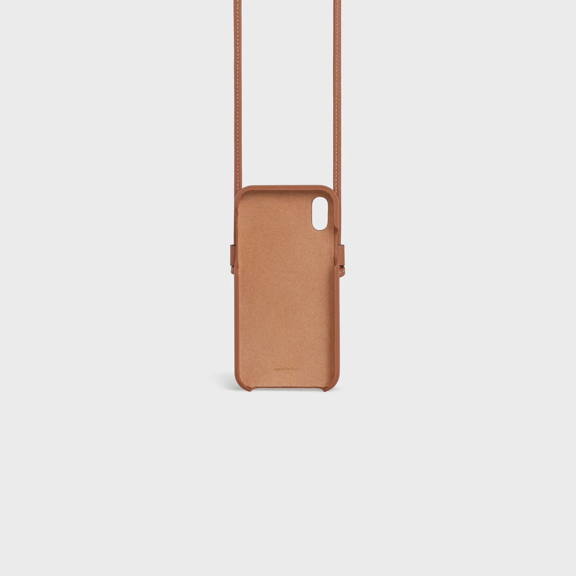 Iphone X & Xs Case Leather Lac - Tan - Image 2