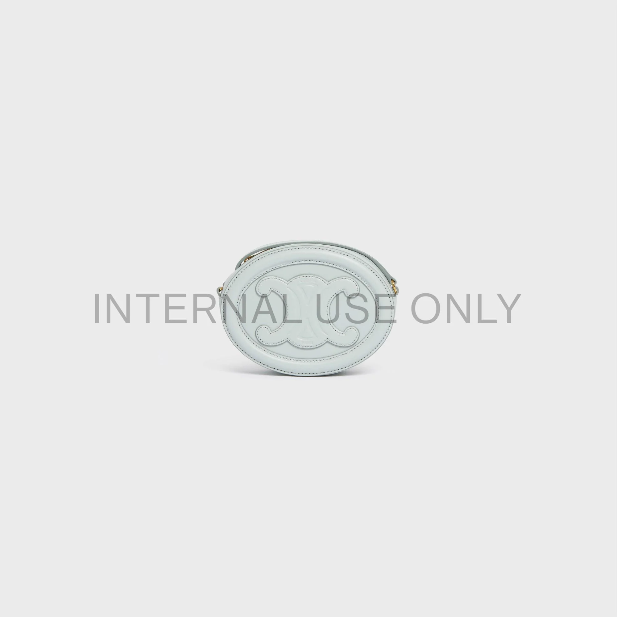 Crossbody Oval Purse - Soft Blue