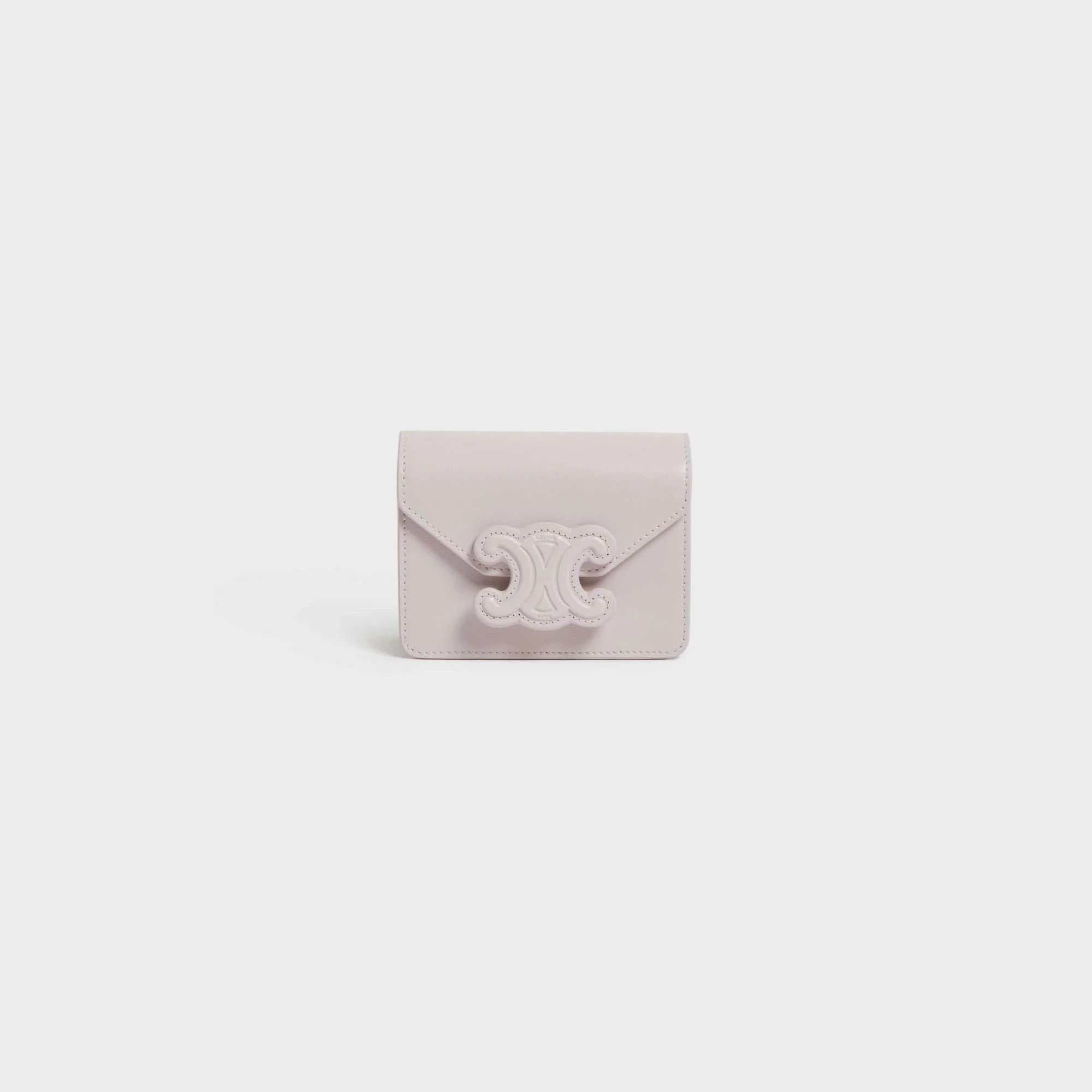 Card Holder On Chain Leather - Powder