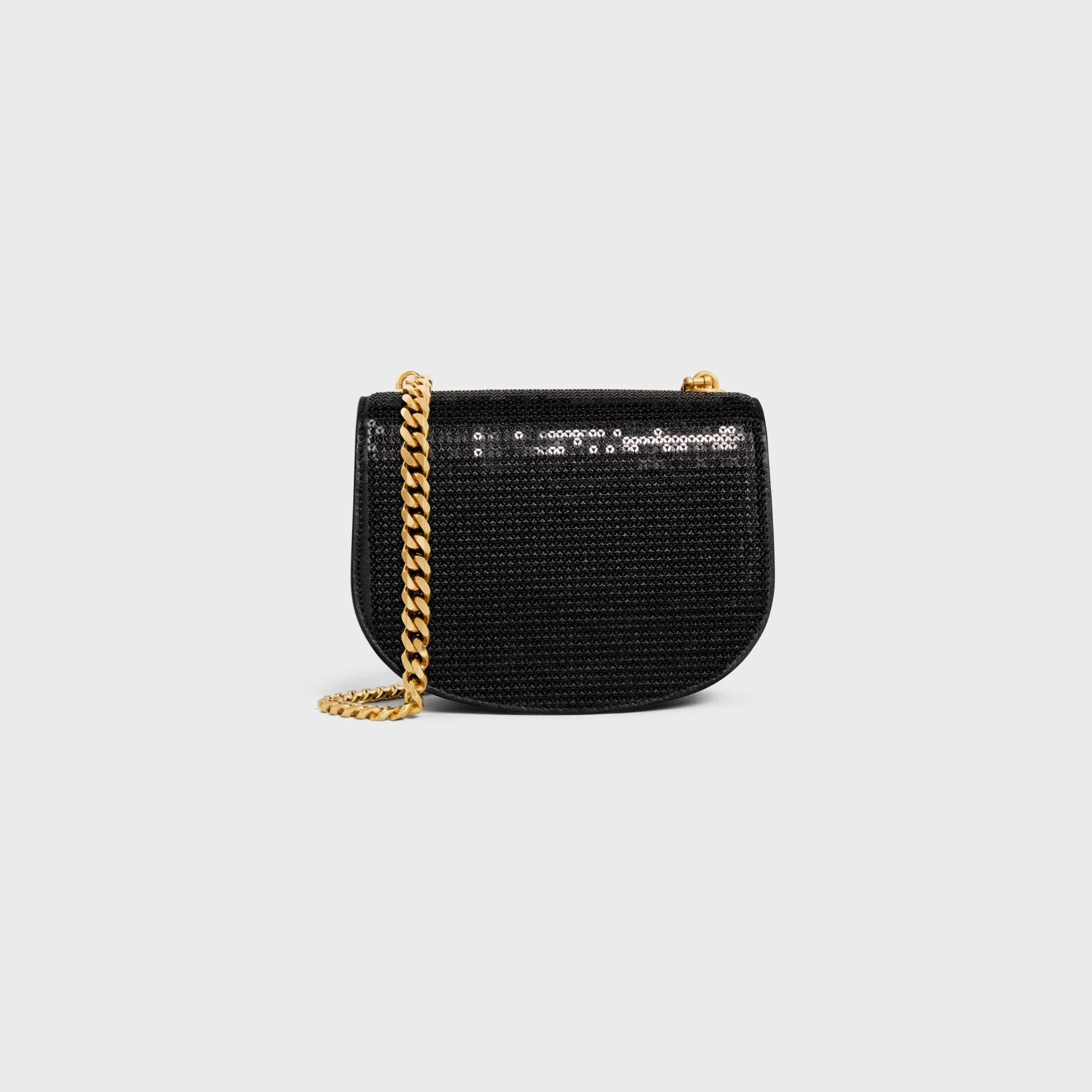 Mini Shoulder Chain Besace Clea - Black Sequin - Image 3