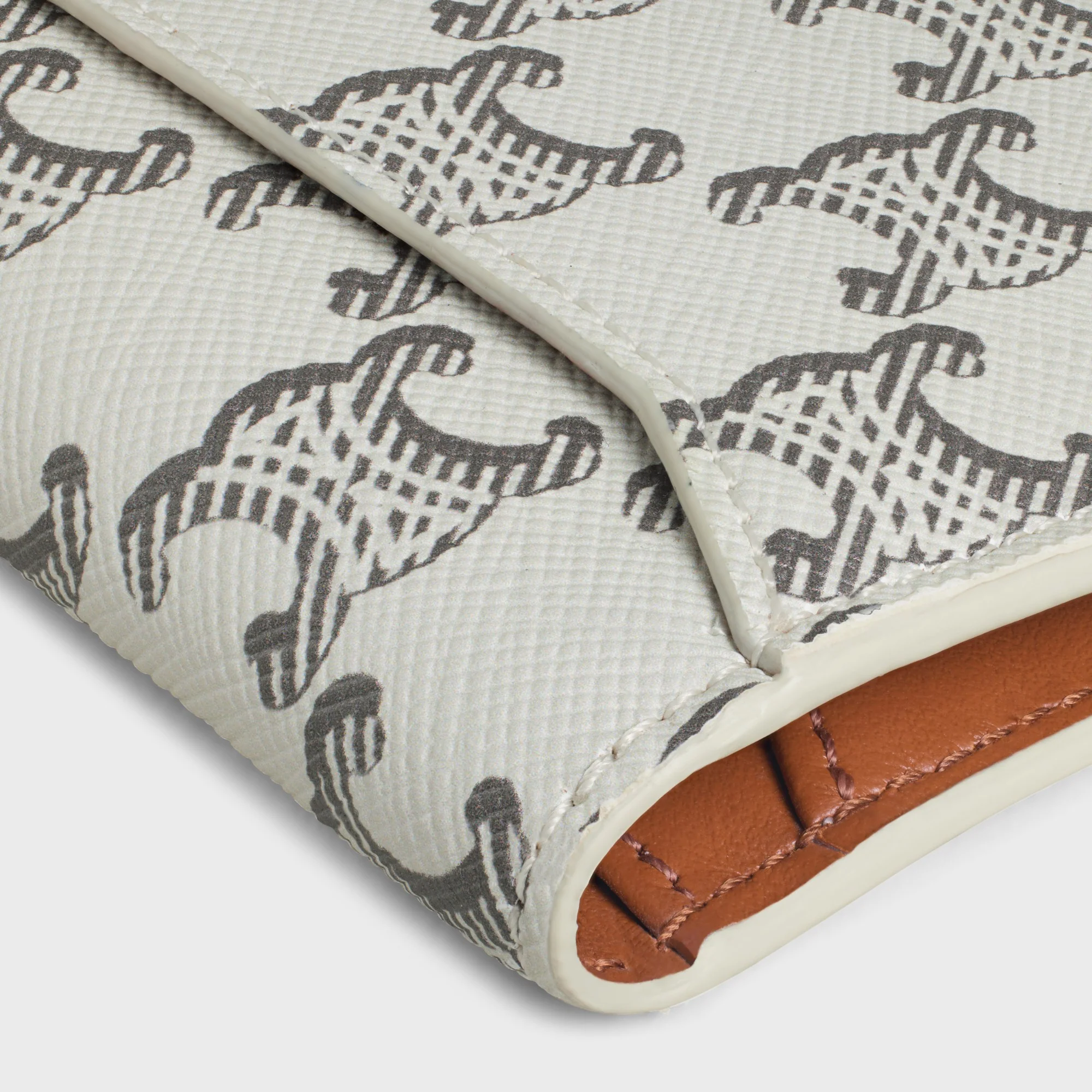 Vertical Card Holder - Tan/Ecru - Image 4