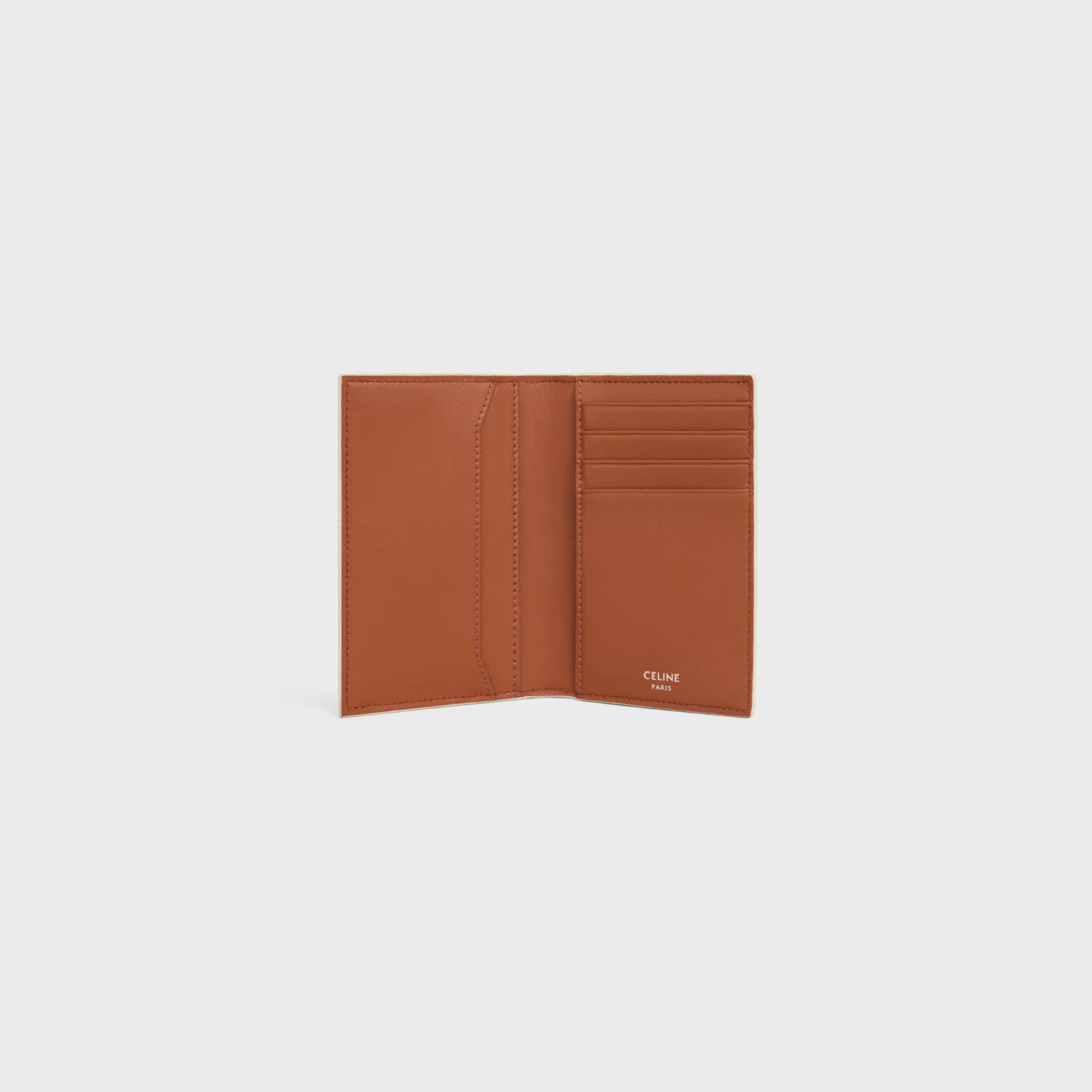 Vertical Card Holder - Tan/Ecru - Image 5