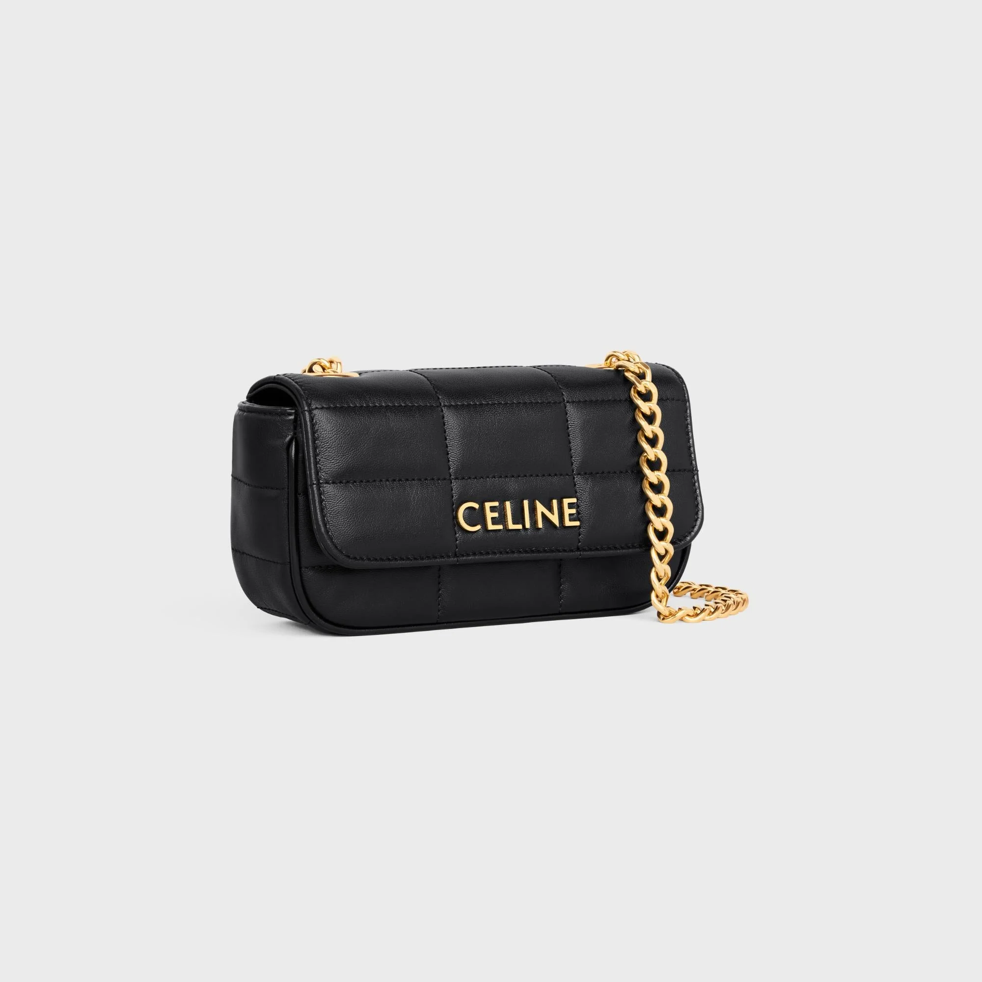 Mini Chain Shoulder Bag - Black - Image 2