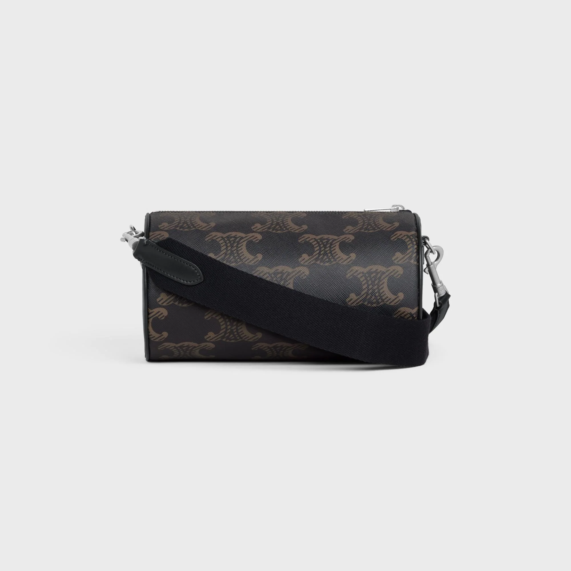 Triomphe Canvas Cylinder Bag - Black - Image 3