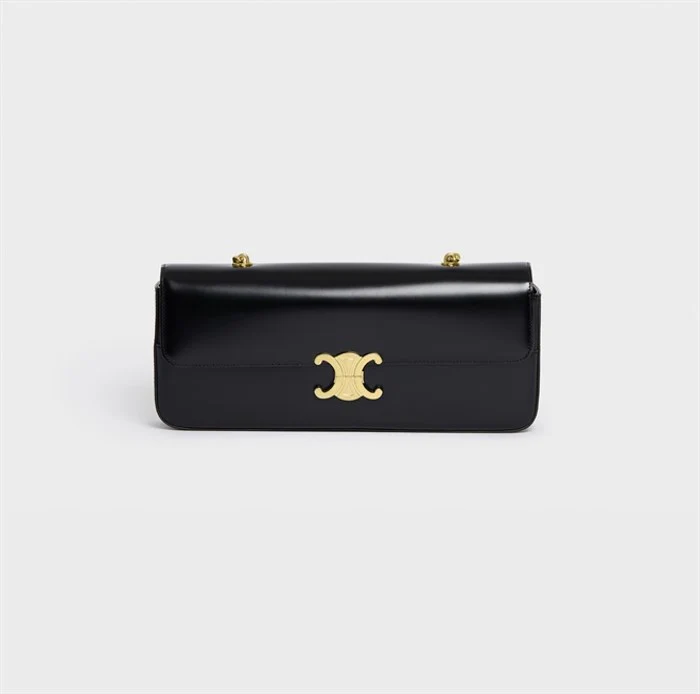 Claude Large Chain Shoulder Bag - Black