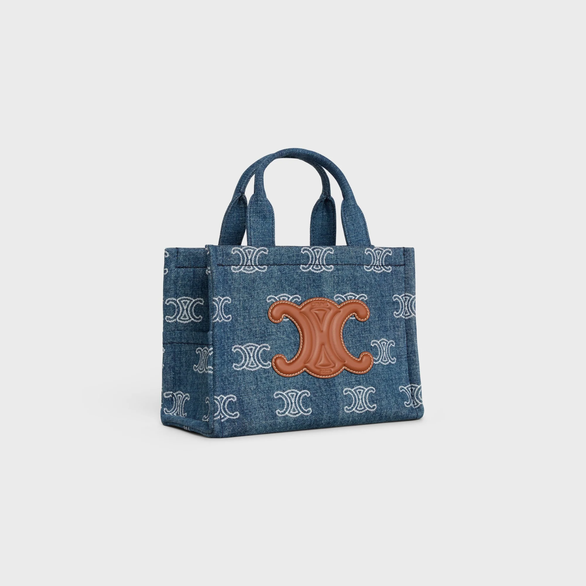 Small Cabas - Navy/Tan - Image 2