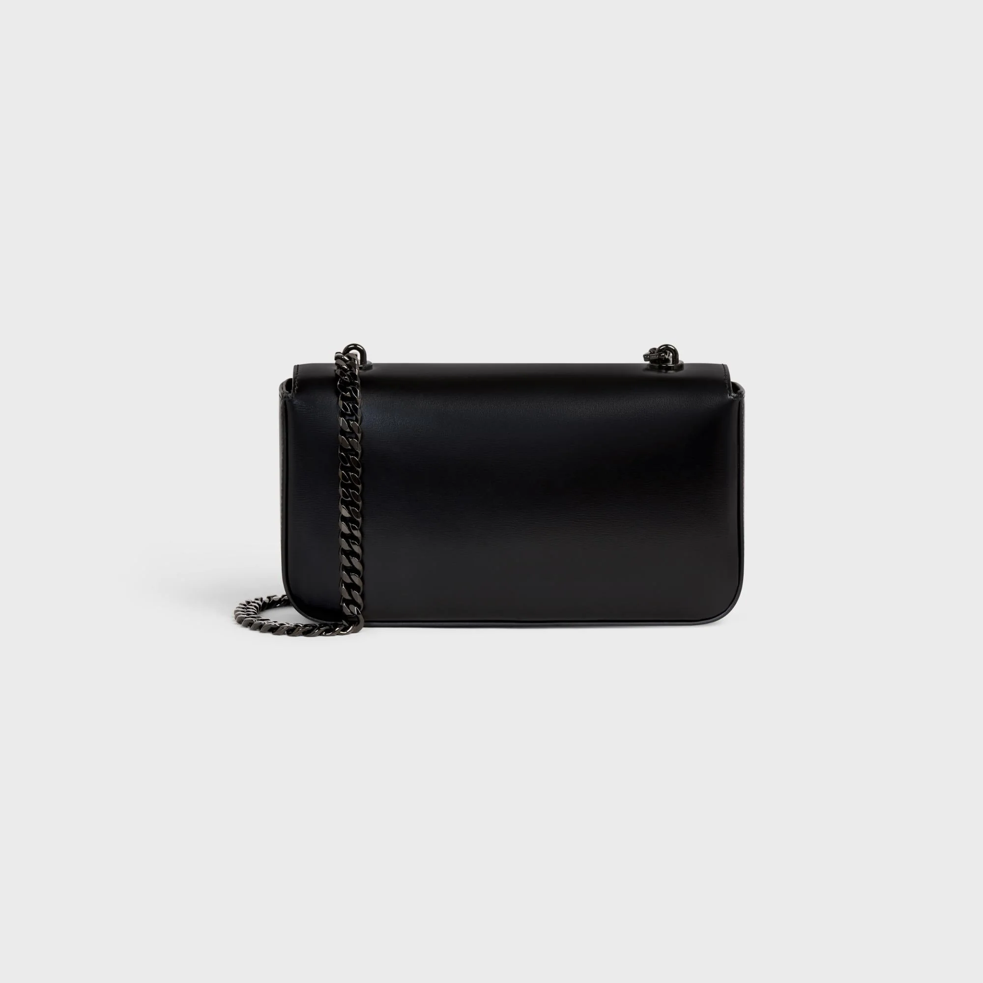 Cuir Triomphe Chain Shoulder Bag - Black/Black - Image 3