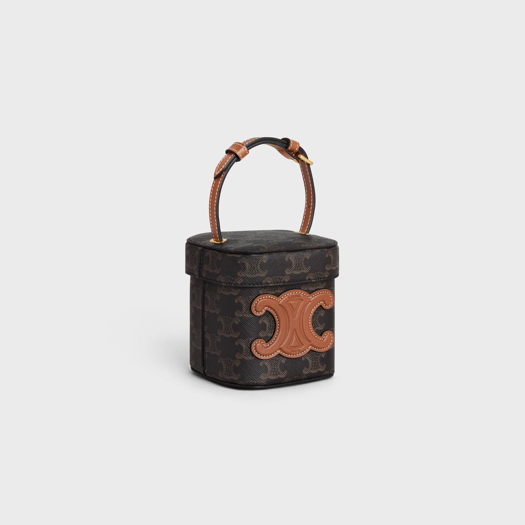 Triomphe Canvas Small Box - Tan - Image 3
