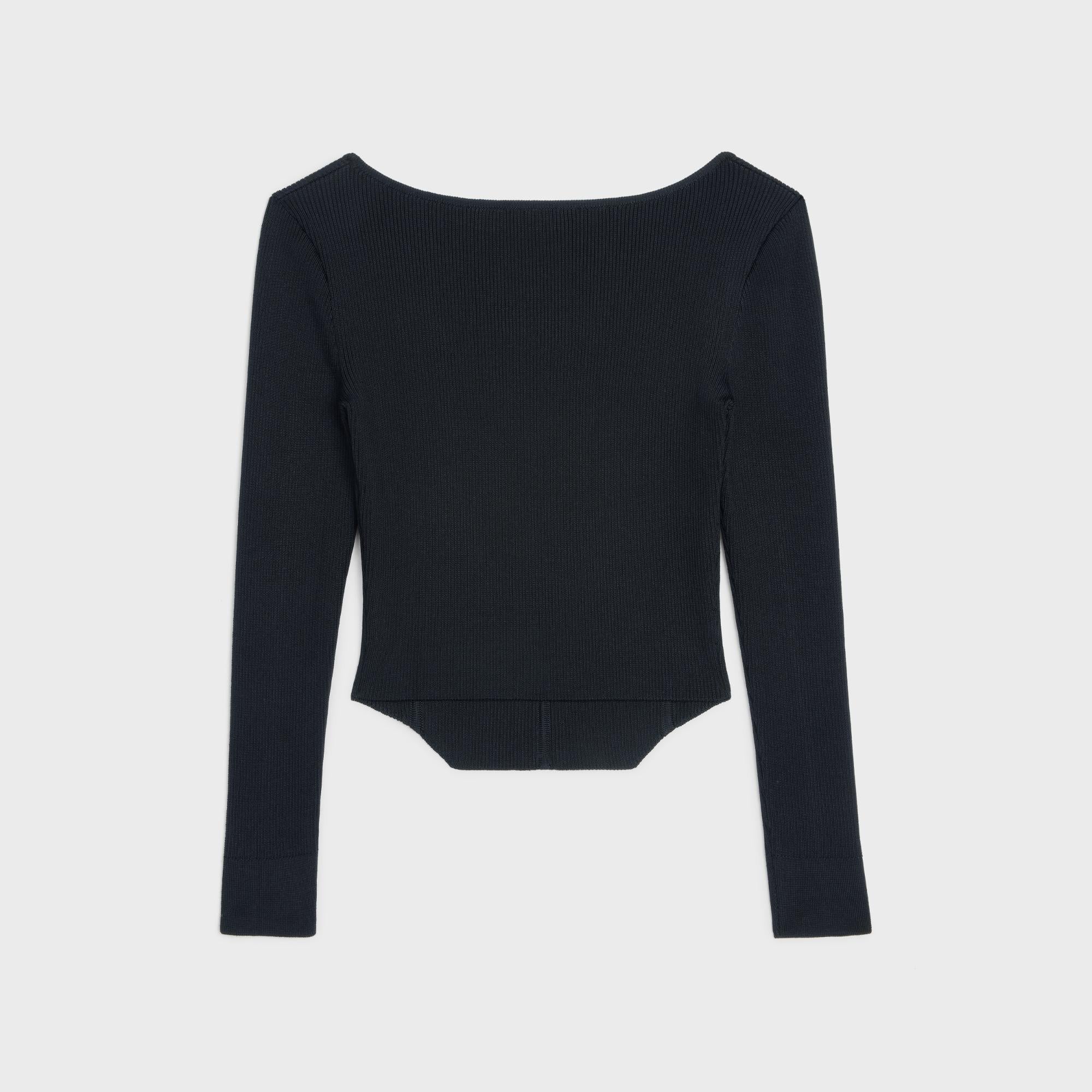 Crop Top Square Neckline - Black - Image 2