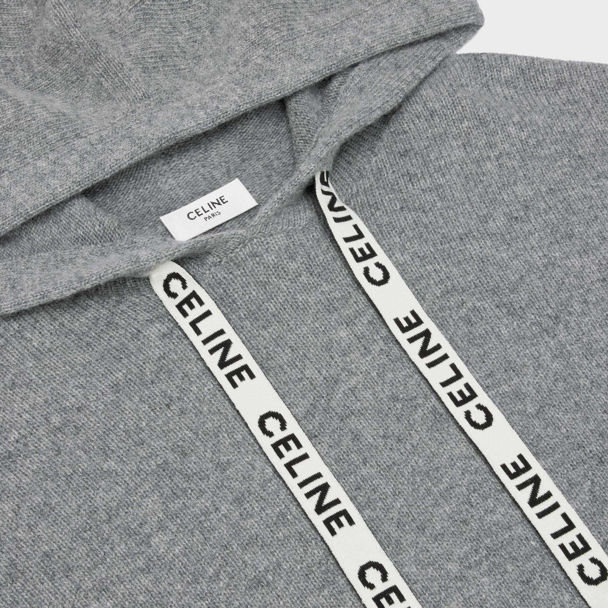 Oversized Hooded Sweater - Medium Grey - Image 3