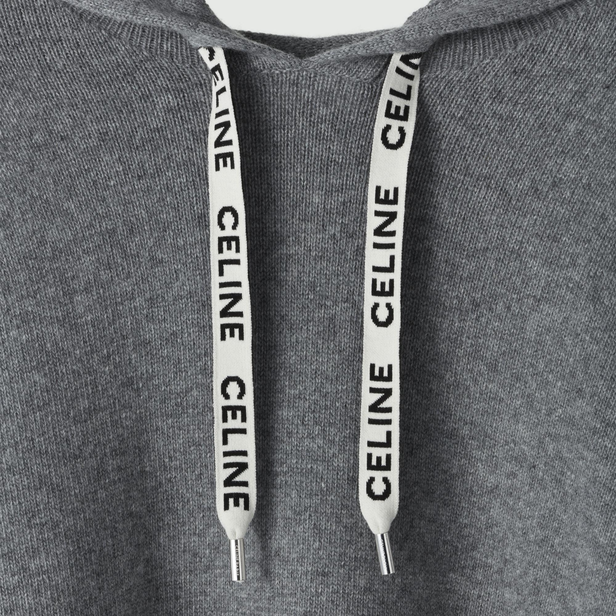 Oversized Hooded Sweater - Medium Grey - Image 4