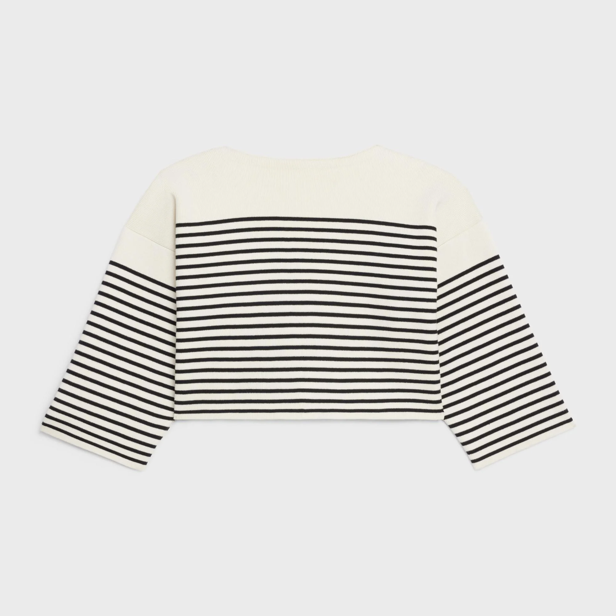 Vareuse Cropped Boutons Dores - Cream/Black - Image 2