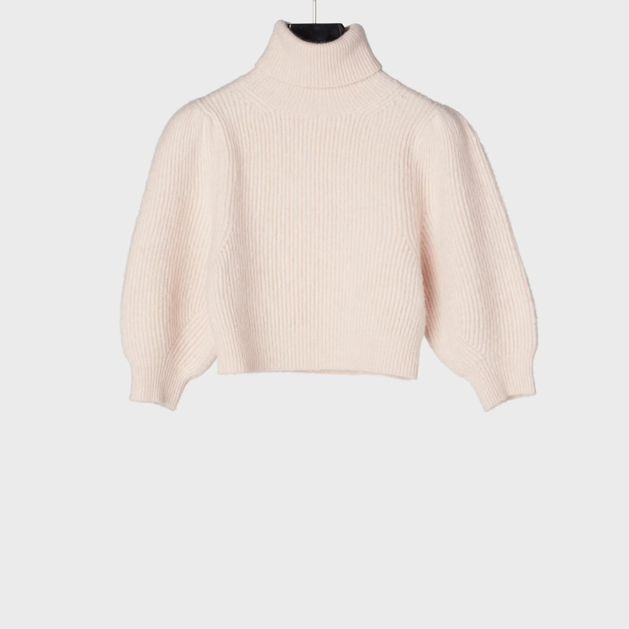 Boxy Turtle Neck Sweater - Pale Pink - Image 2