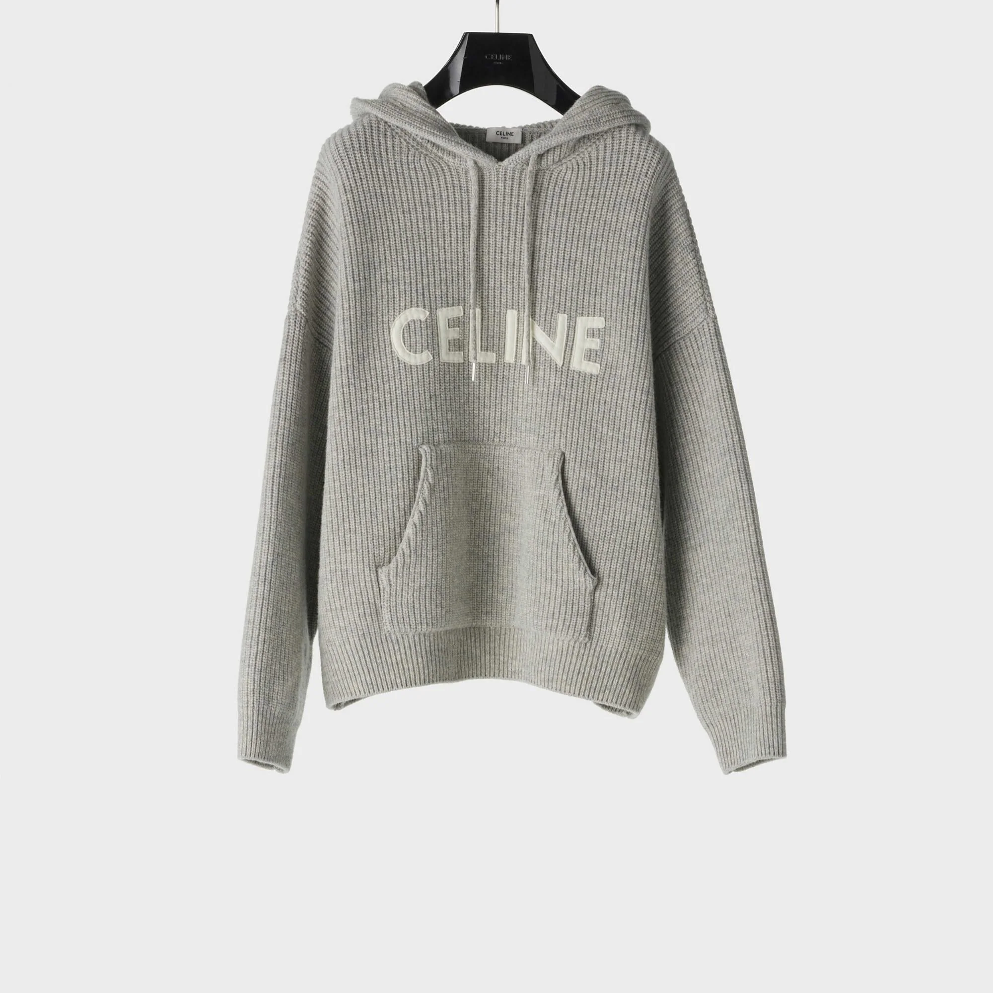 Celine Oversized Hooded Sweater - Light Grey