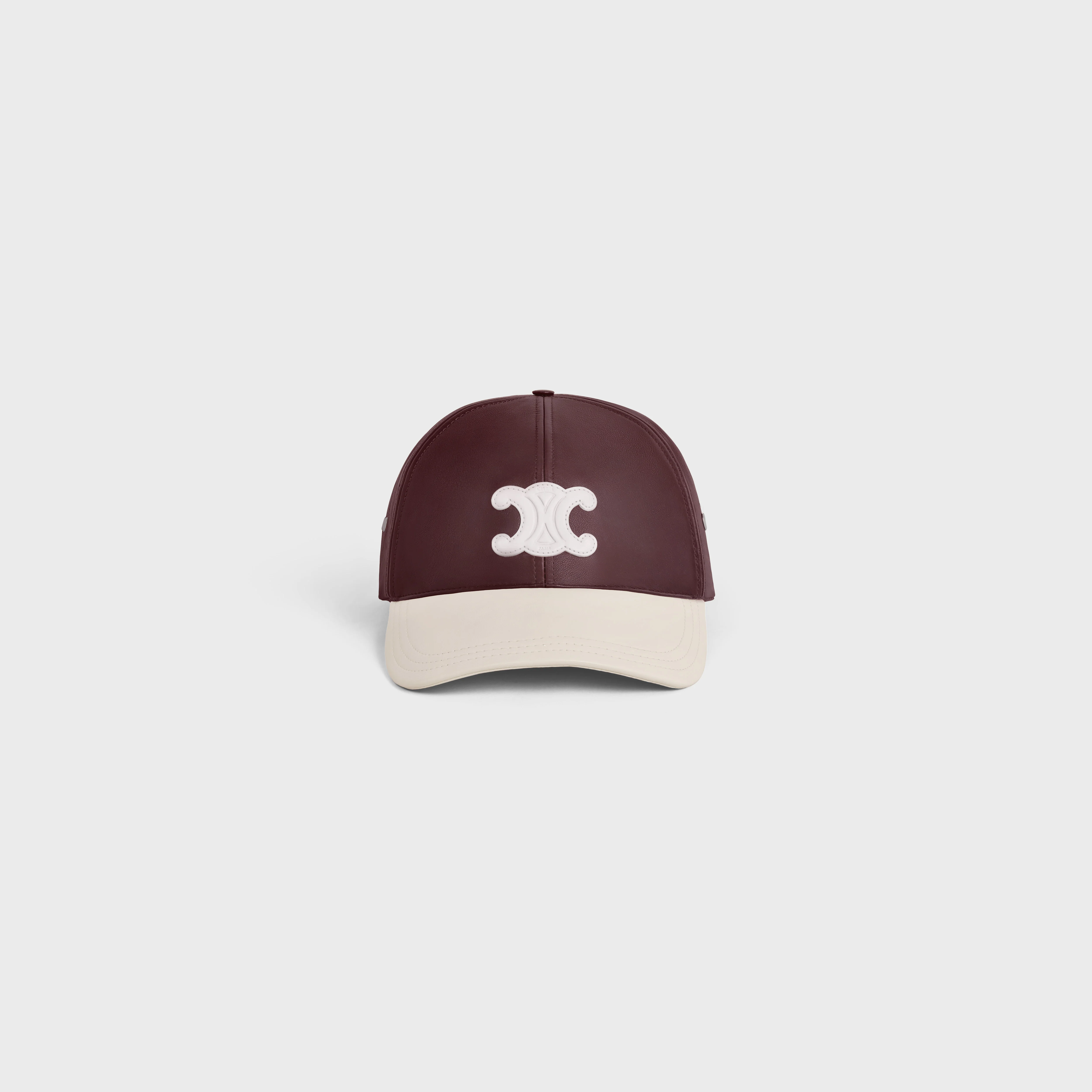 Triomphe Baseball Cap - White/Bordeaux