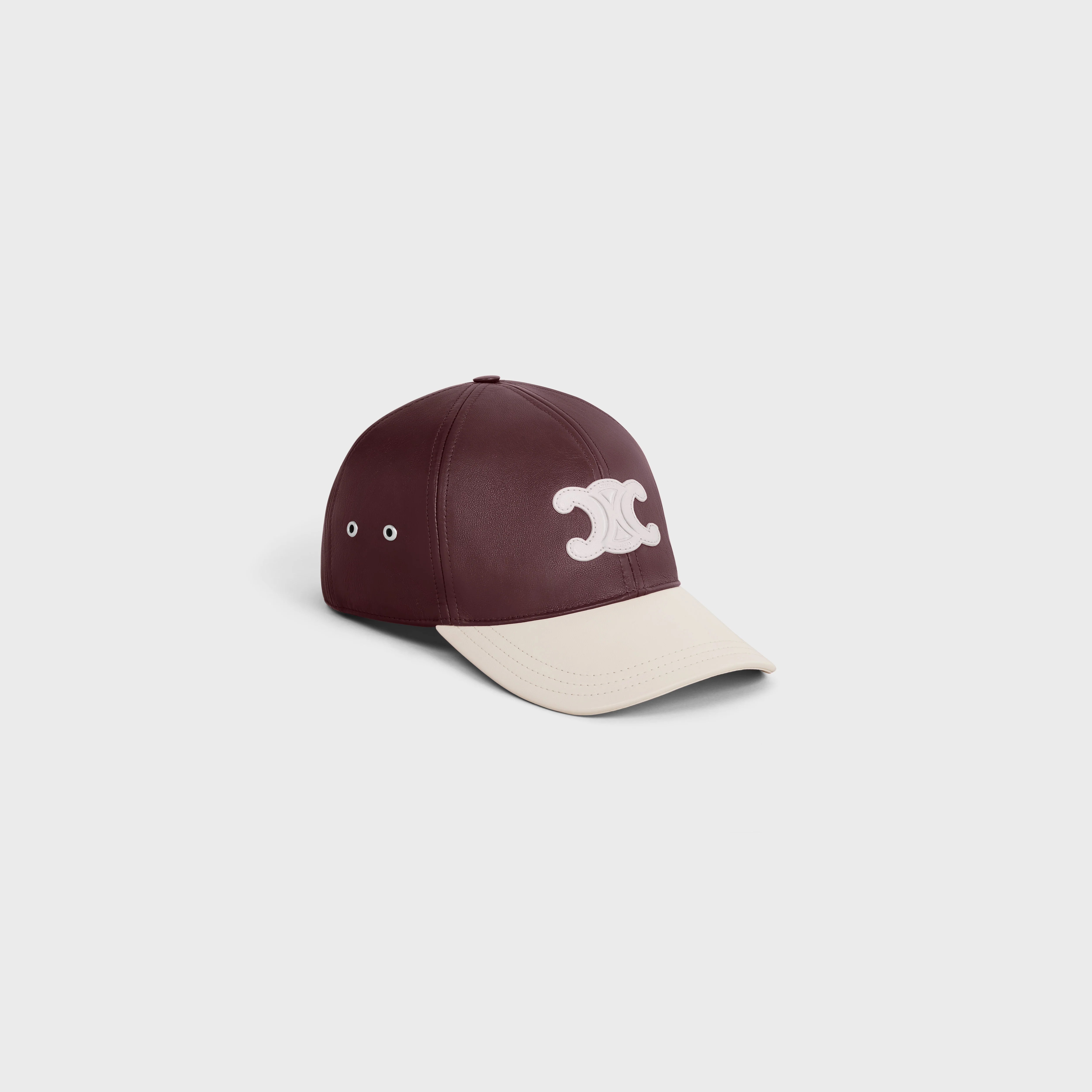 Triomphe Baseball Cap - White/Bordeaux - Image 2