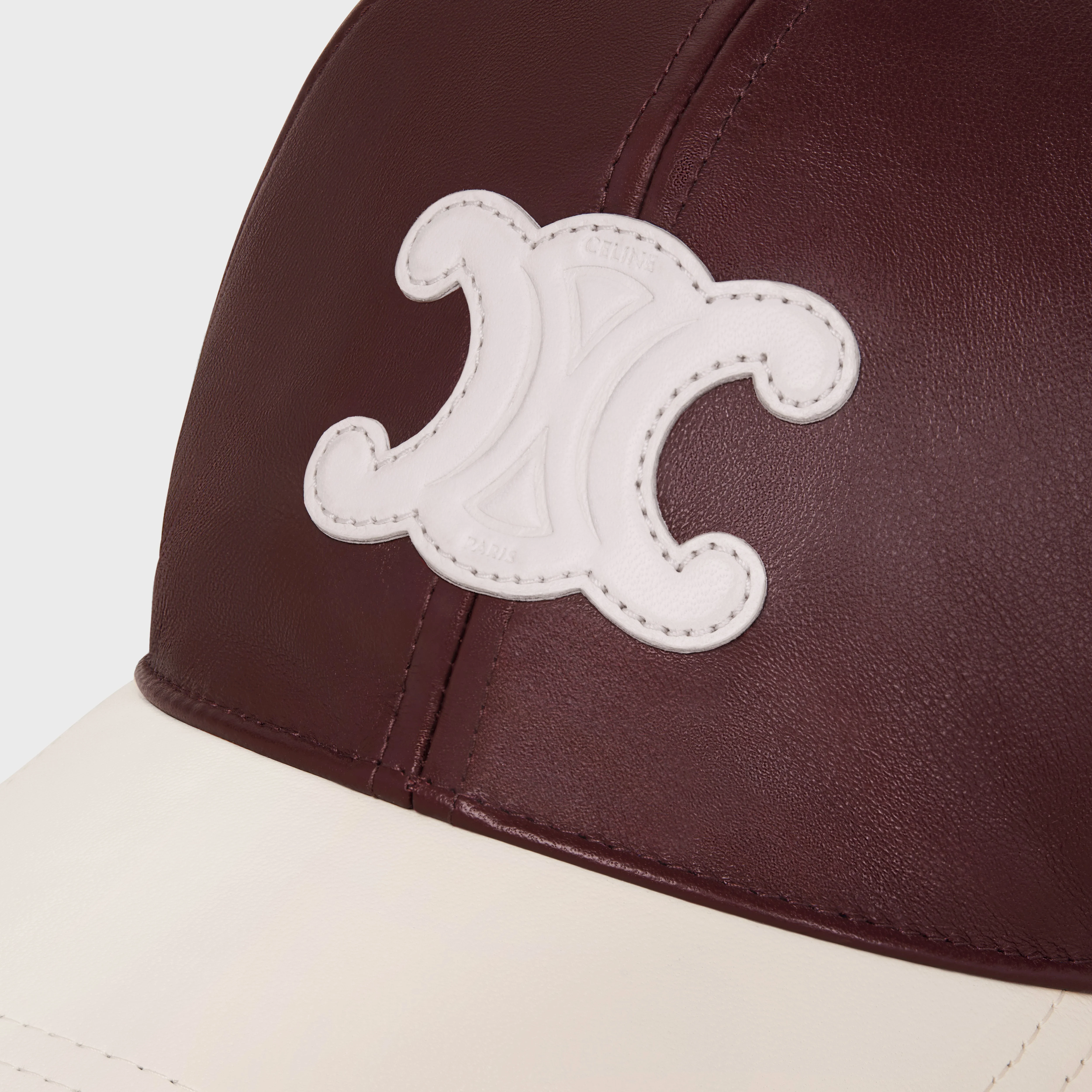 Triomphe Baseball Cap - White/Bordeaux - Image 5