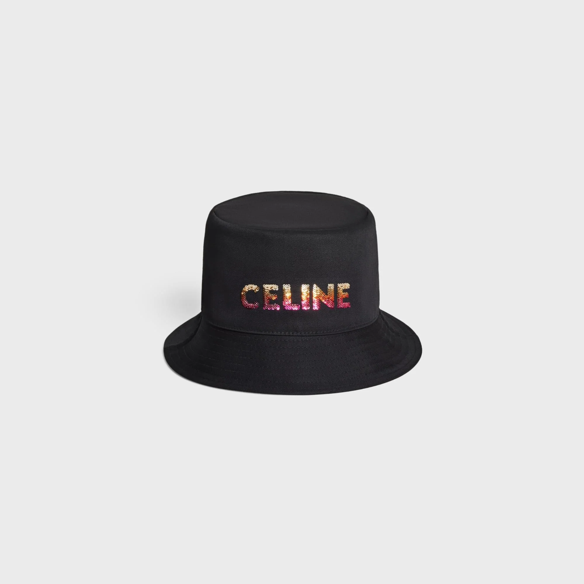Celine Onmbre Sequins Bucket Hat - Black