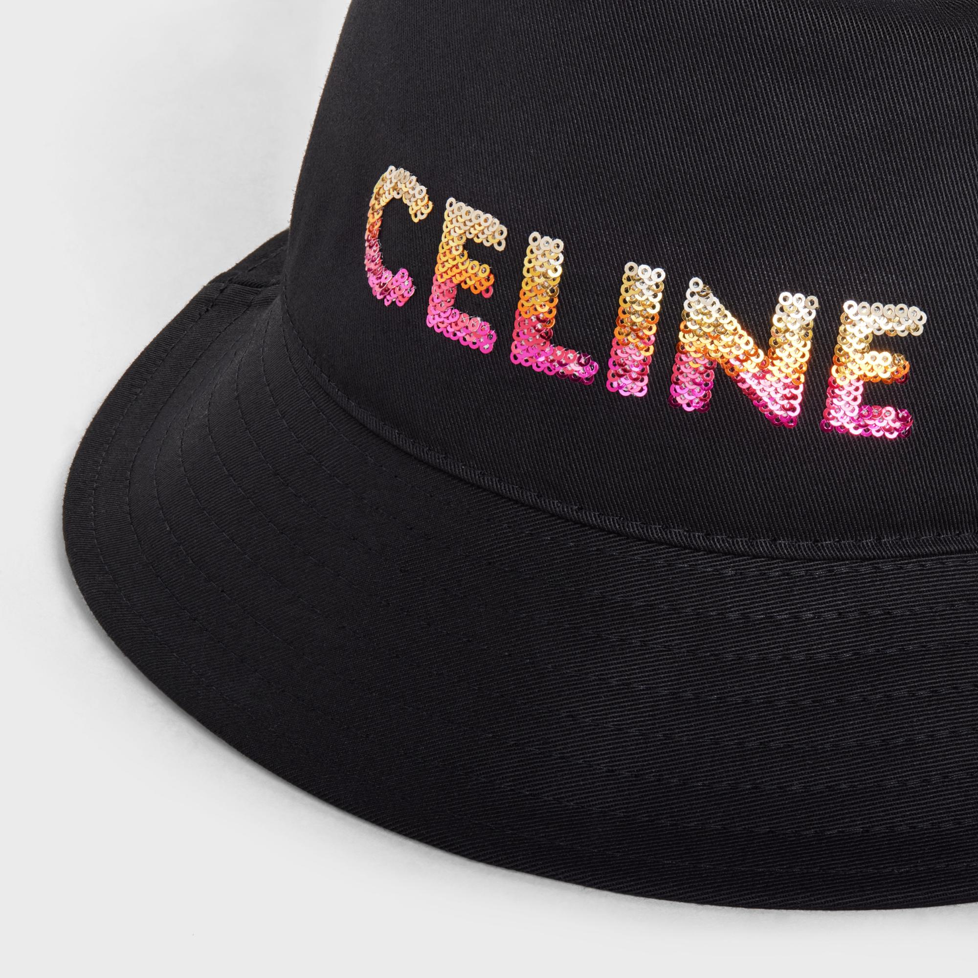Celine Onmbre Sequins Bucket Hat - Black - Image 3
