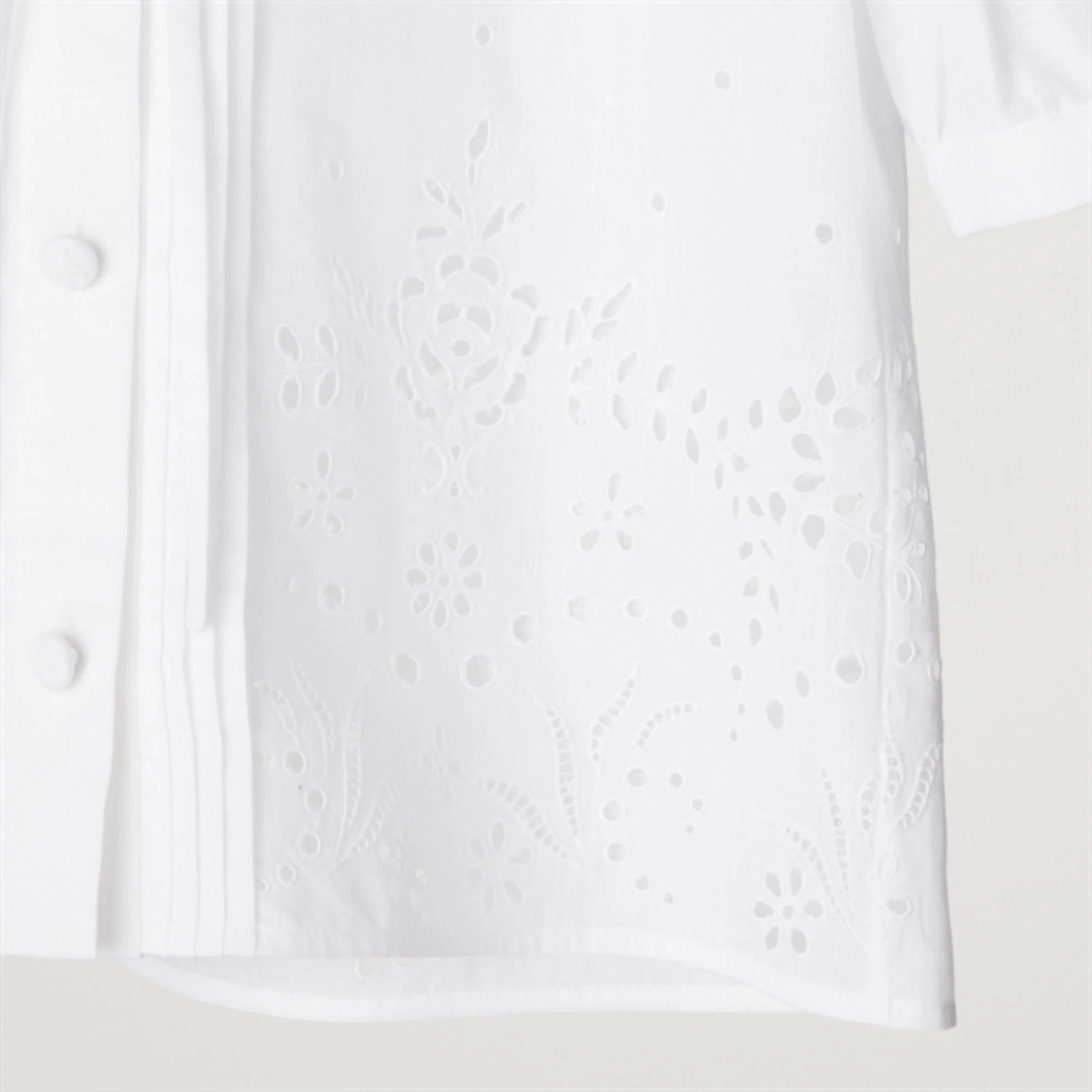 Ang Embroidered Balloon Sleeve Blouse - White - Image 3