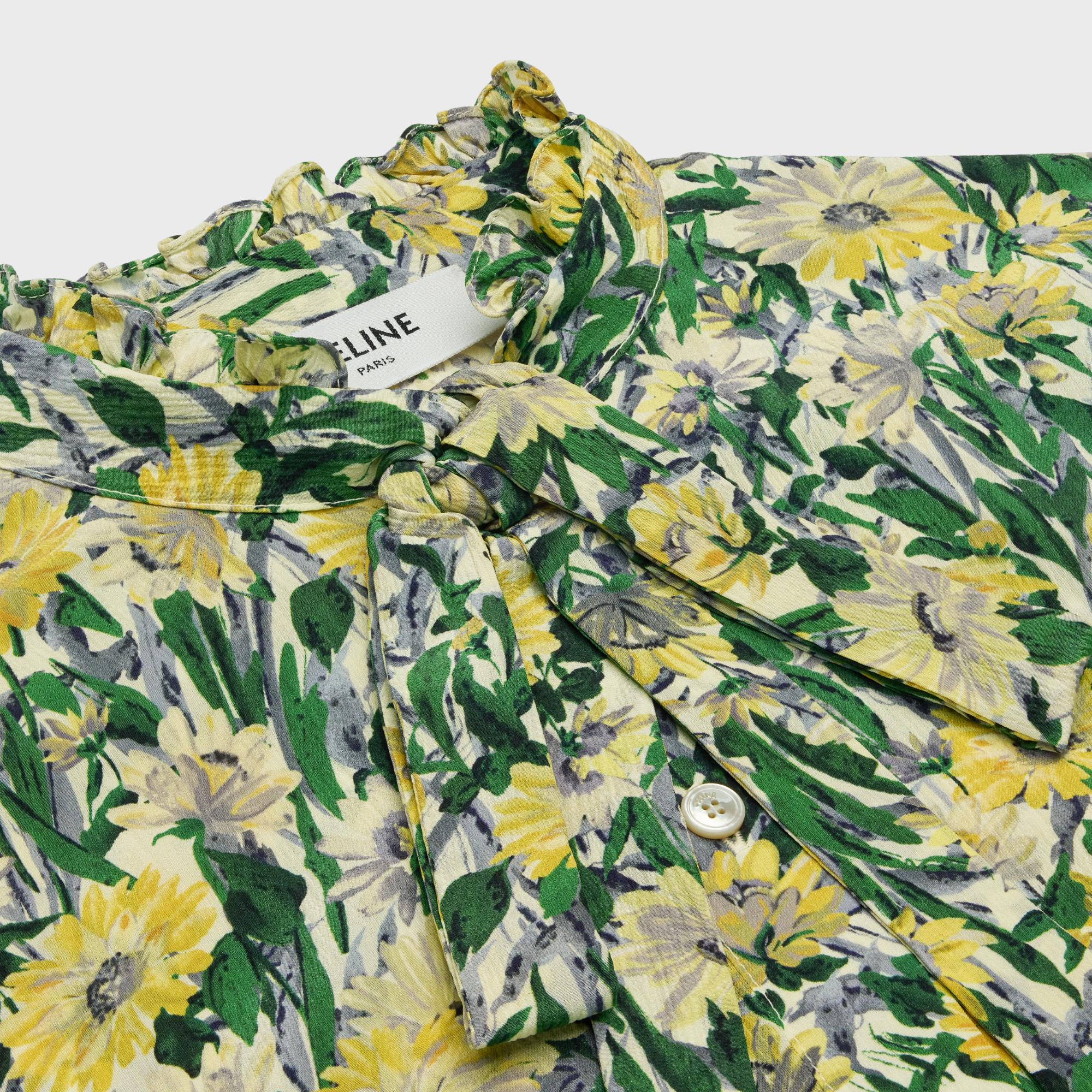 Frill Lavalliere Blouse - Chalk/Sun/Grey - Image 3