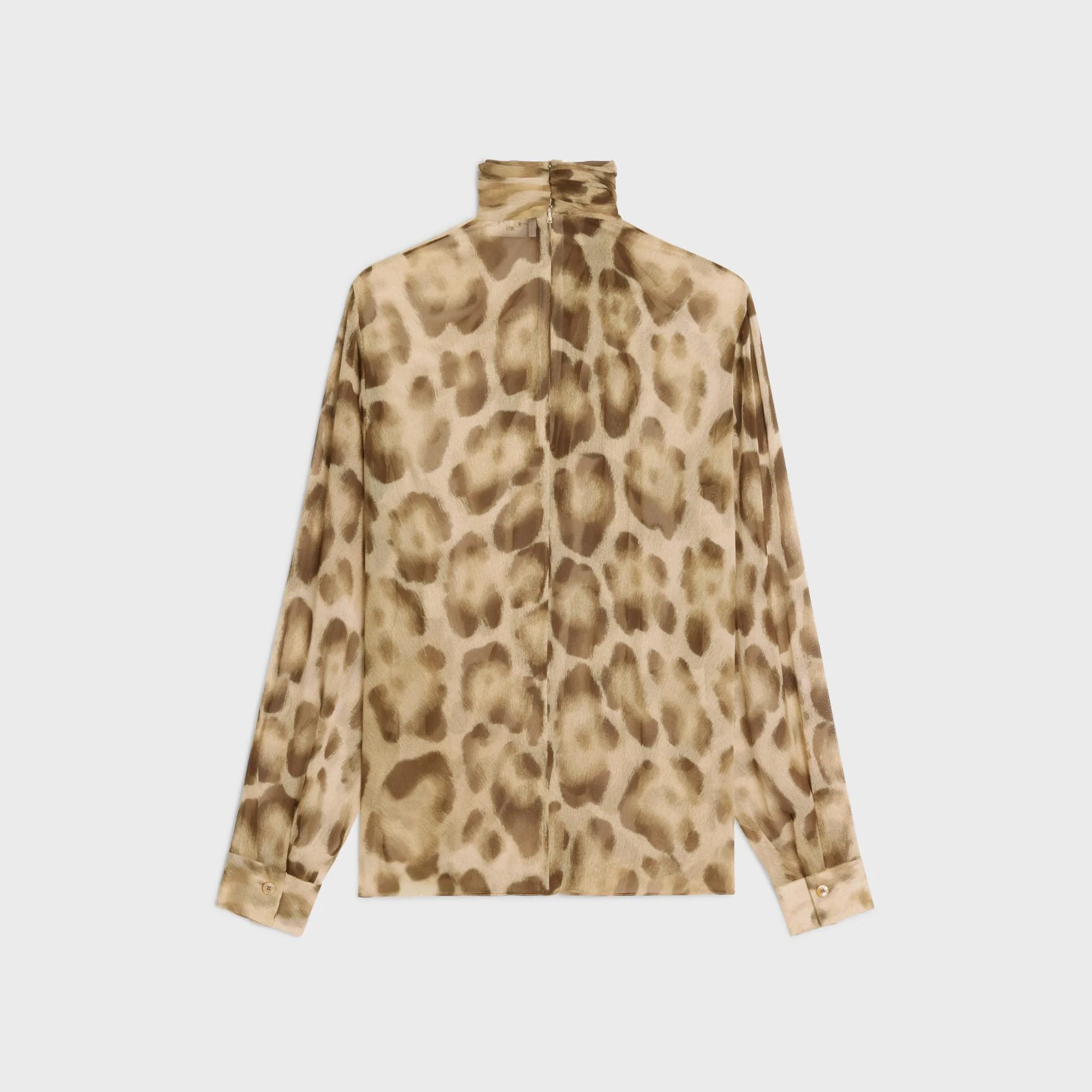 Blouse With Drape Collar Side - Blonde - Image 2