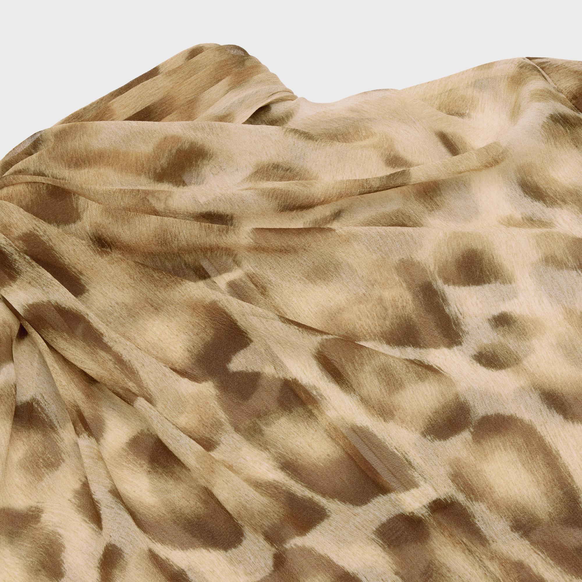 Blouse With Drape Collar Side - Blonde - Image 3