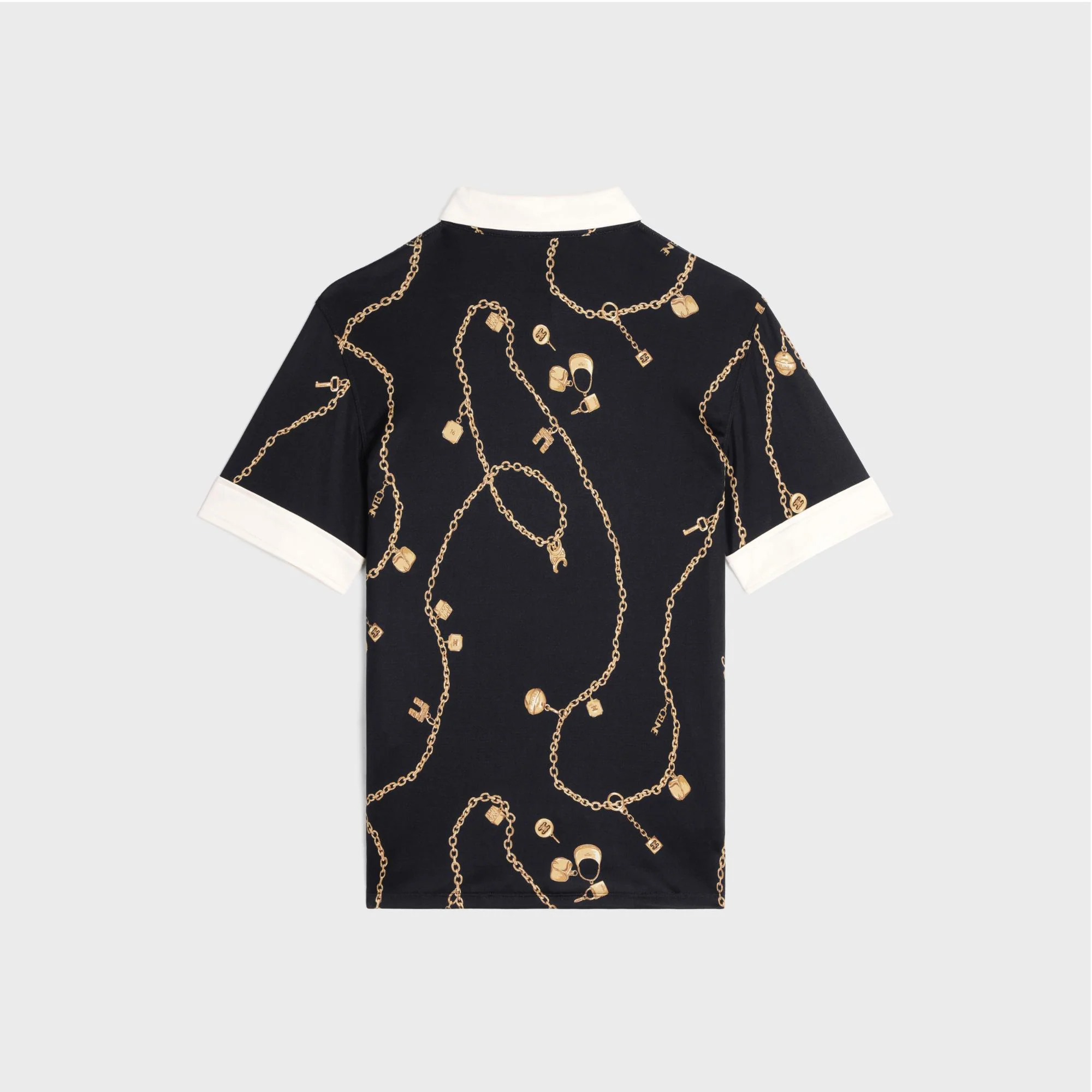 Polo Blouse - Black/Brass - Image 2