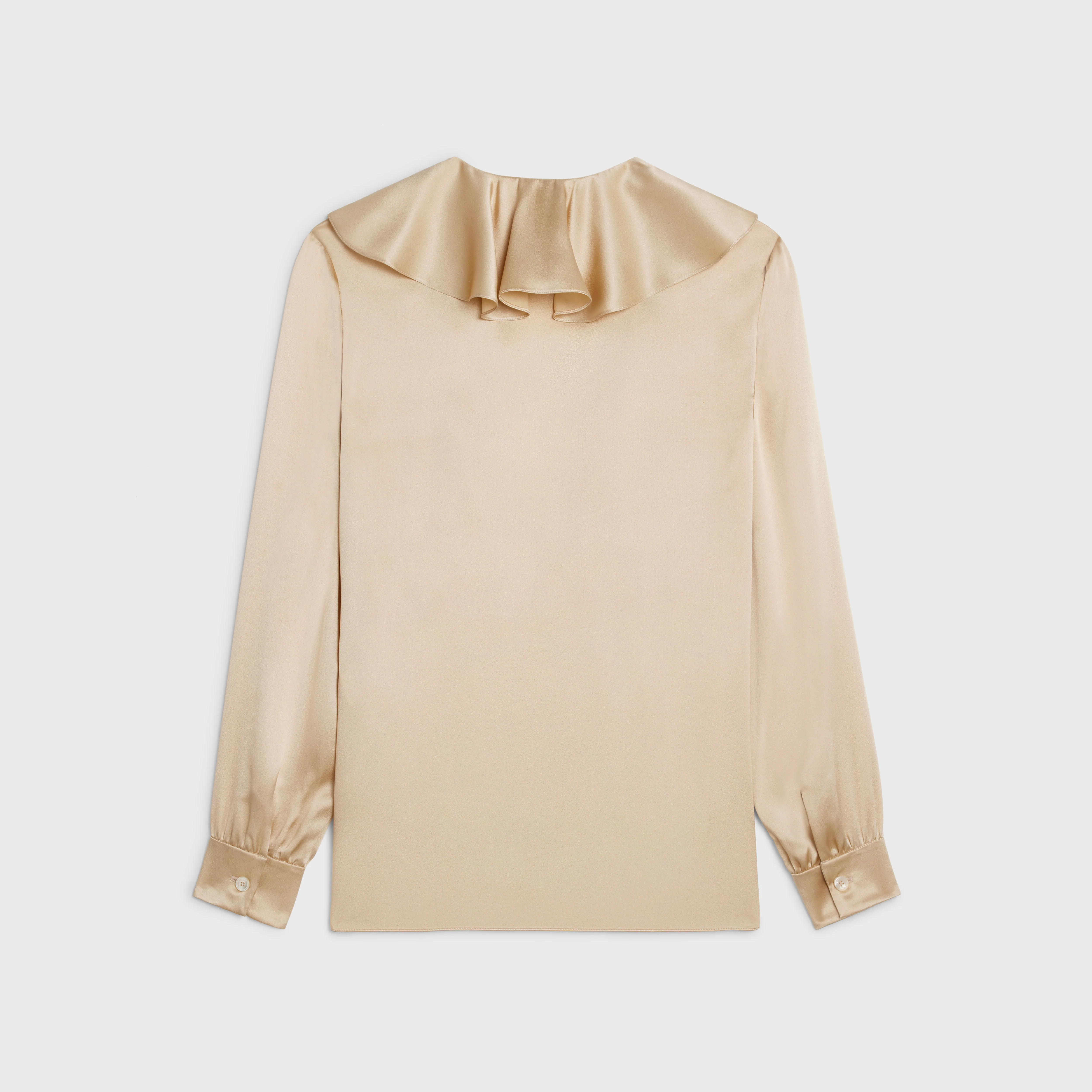 Jabot Neckline Blouse - Champagne - Image 2