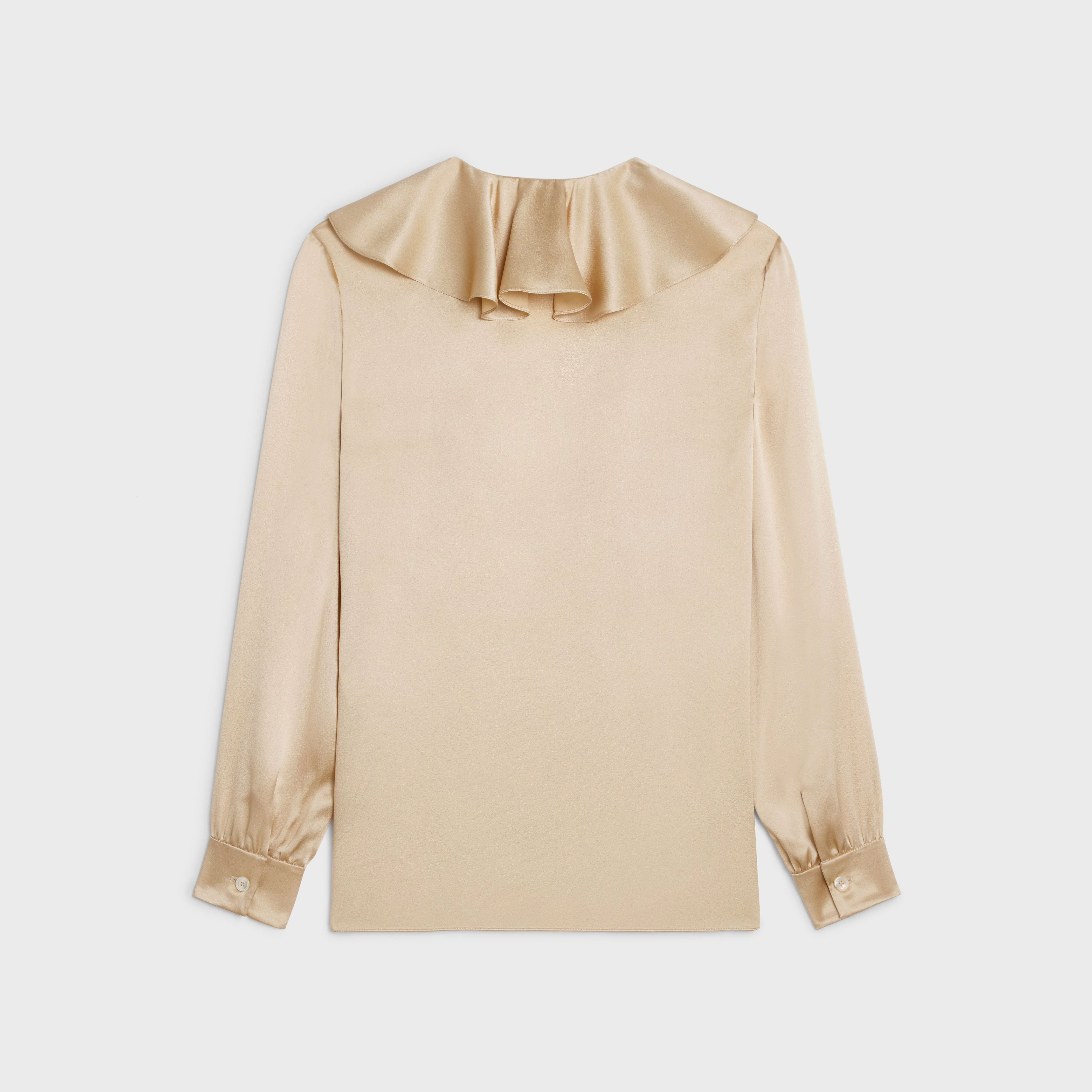 Jabot Neckline Blouse - Champagne - Image 2