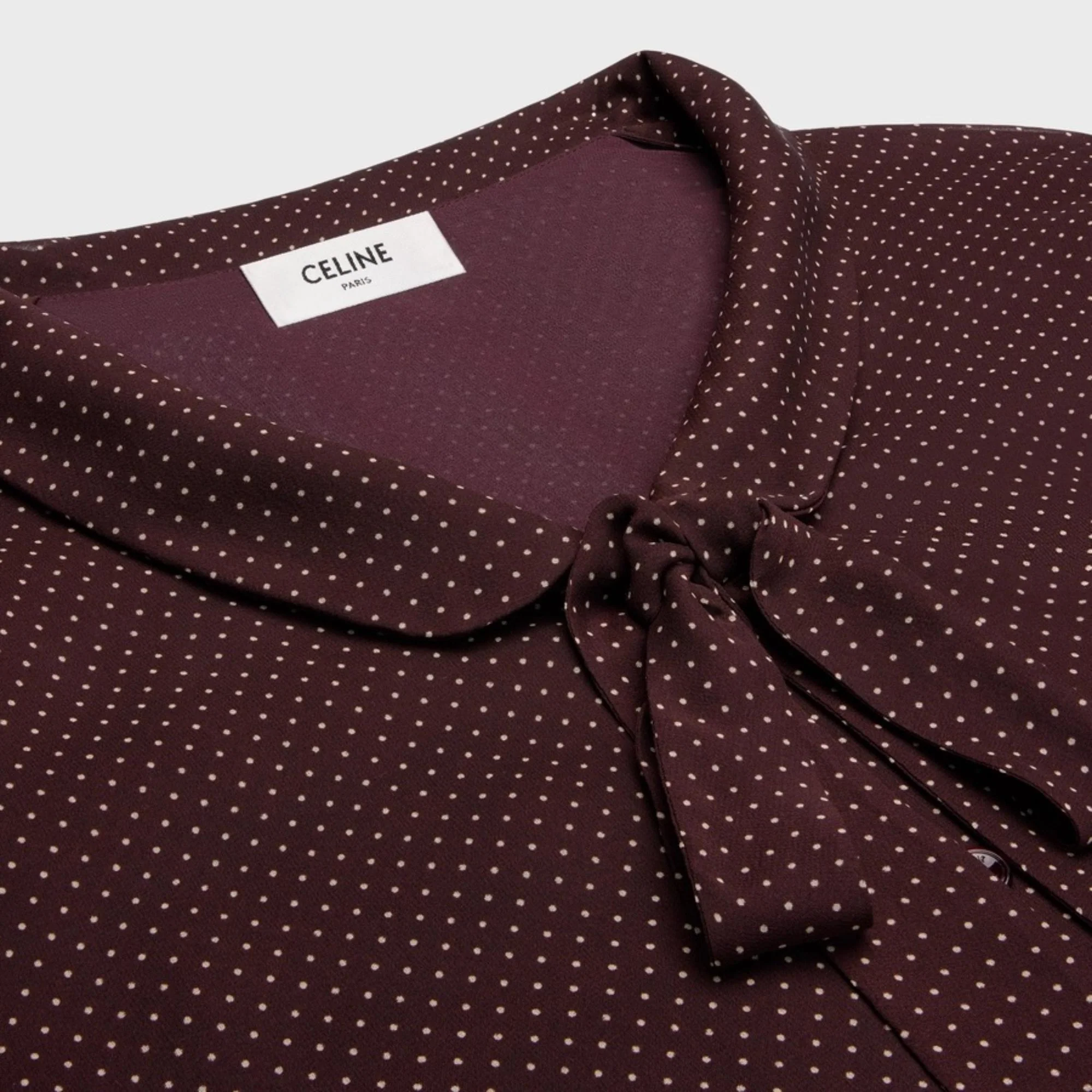 Blouse Manches Ballon - Bordeaux/Craie - Image 2