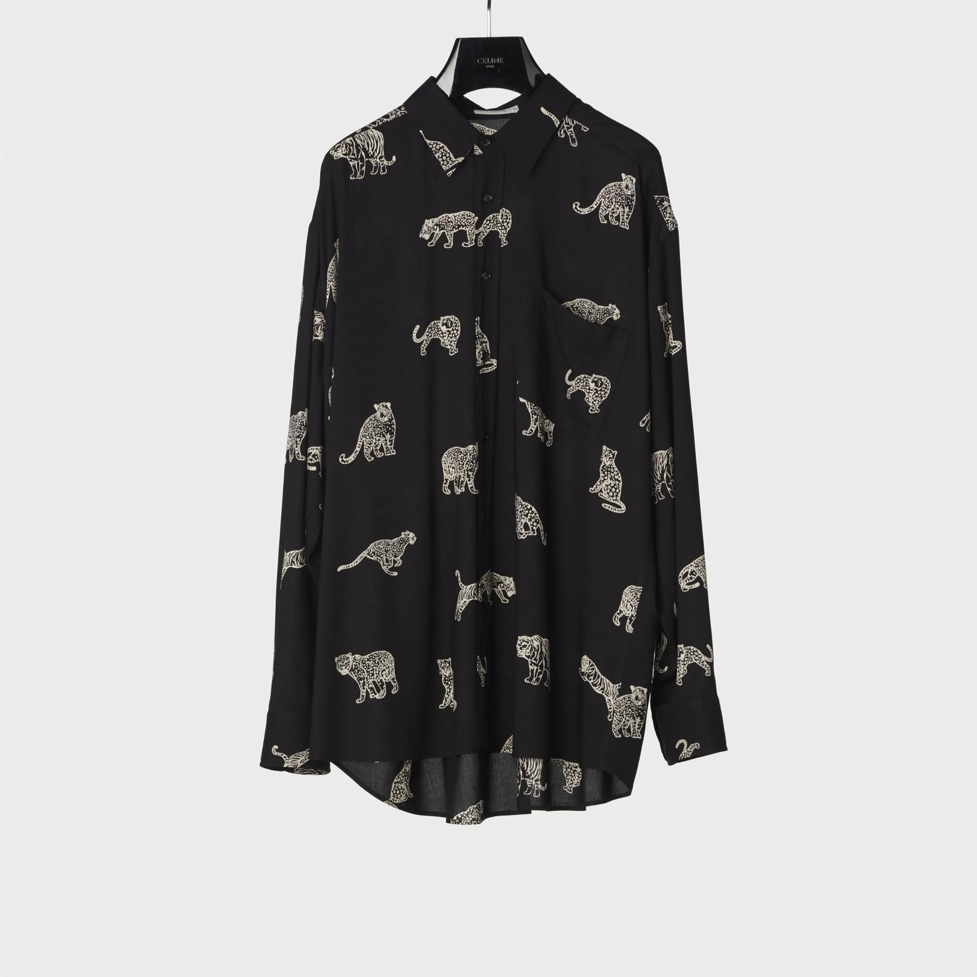 Drugstore Over Collar Shirt - Black/Chalk
