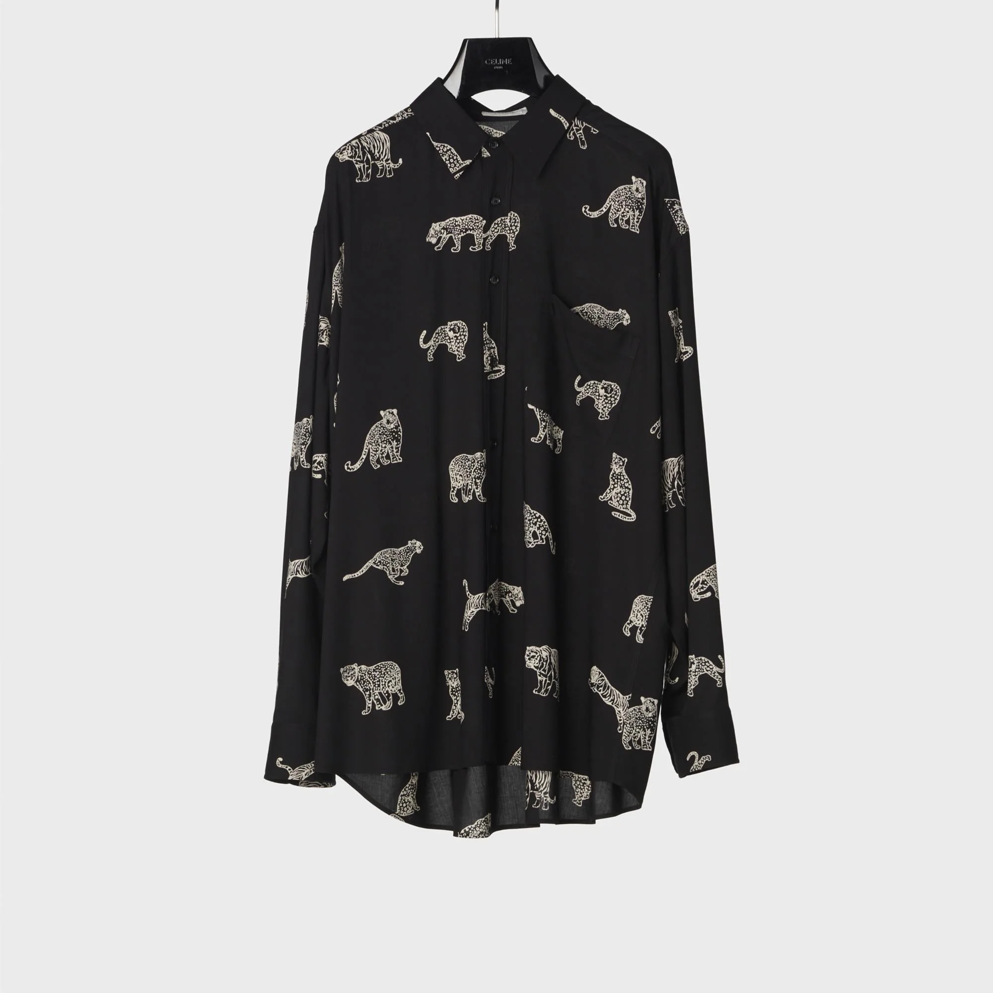 Drugstore Over Collar Shirt - Black/Chalk