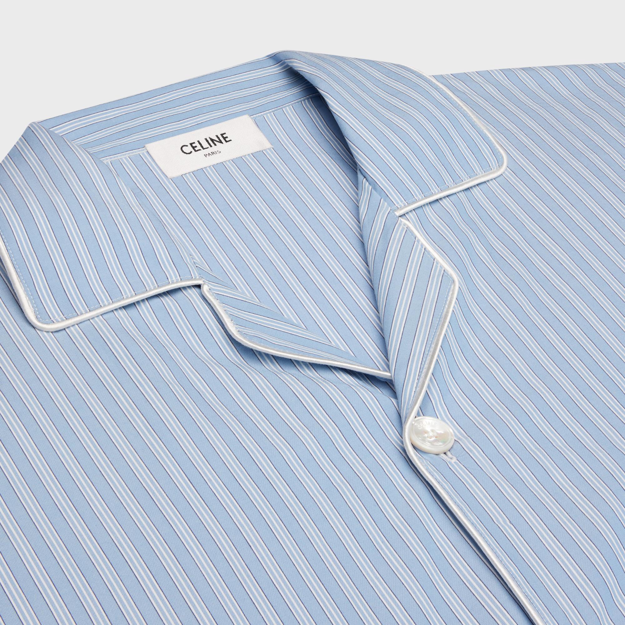 Chemise Pyjama Oversize - Bleu Ciel/Blanc/Bleu - Image 2