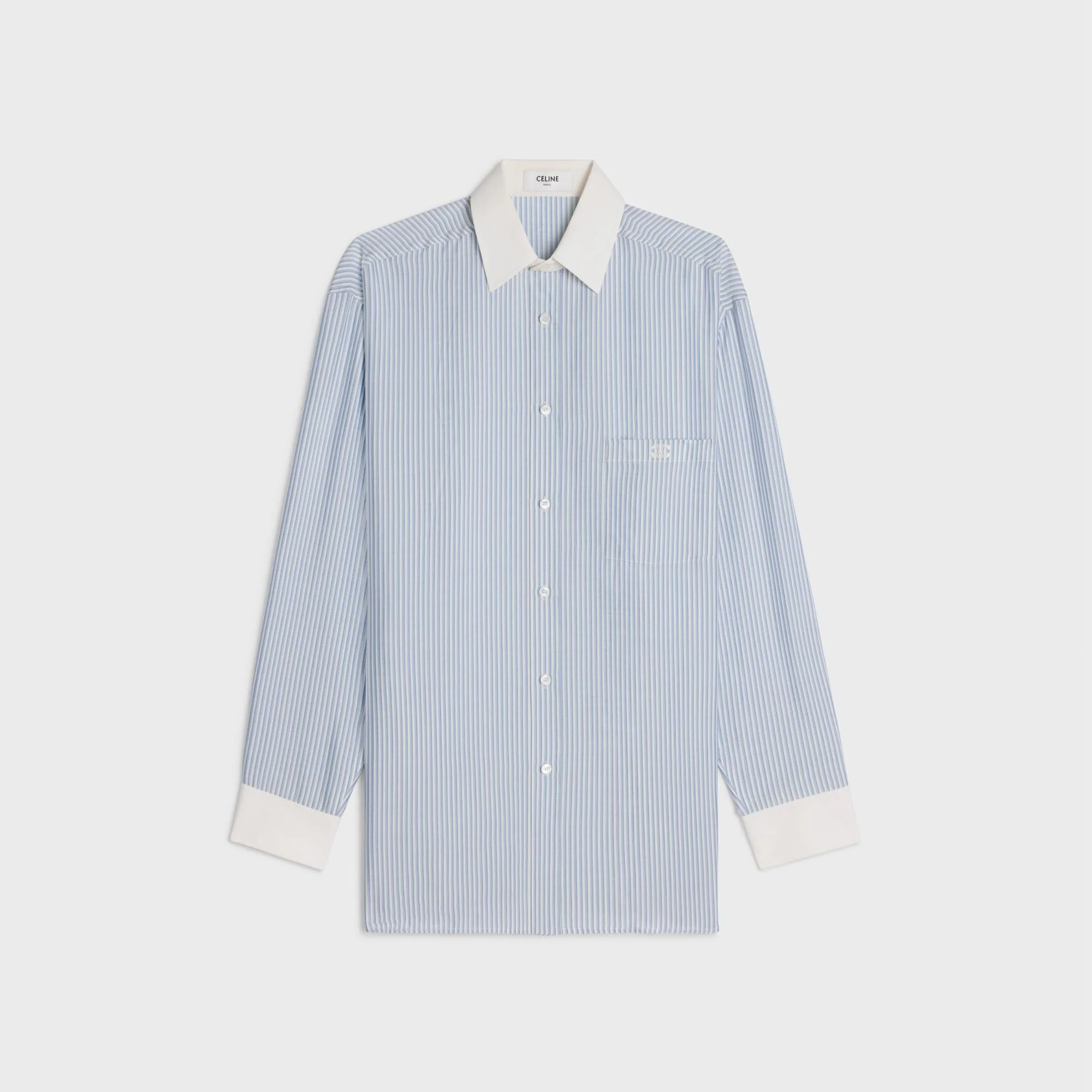 Triomphe Oversized Shirt - Chalk/Blue
