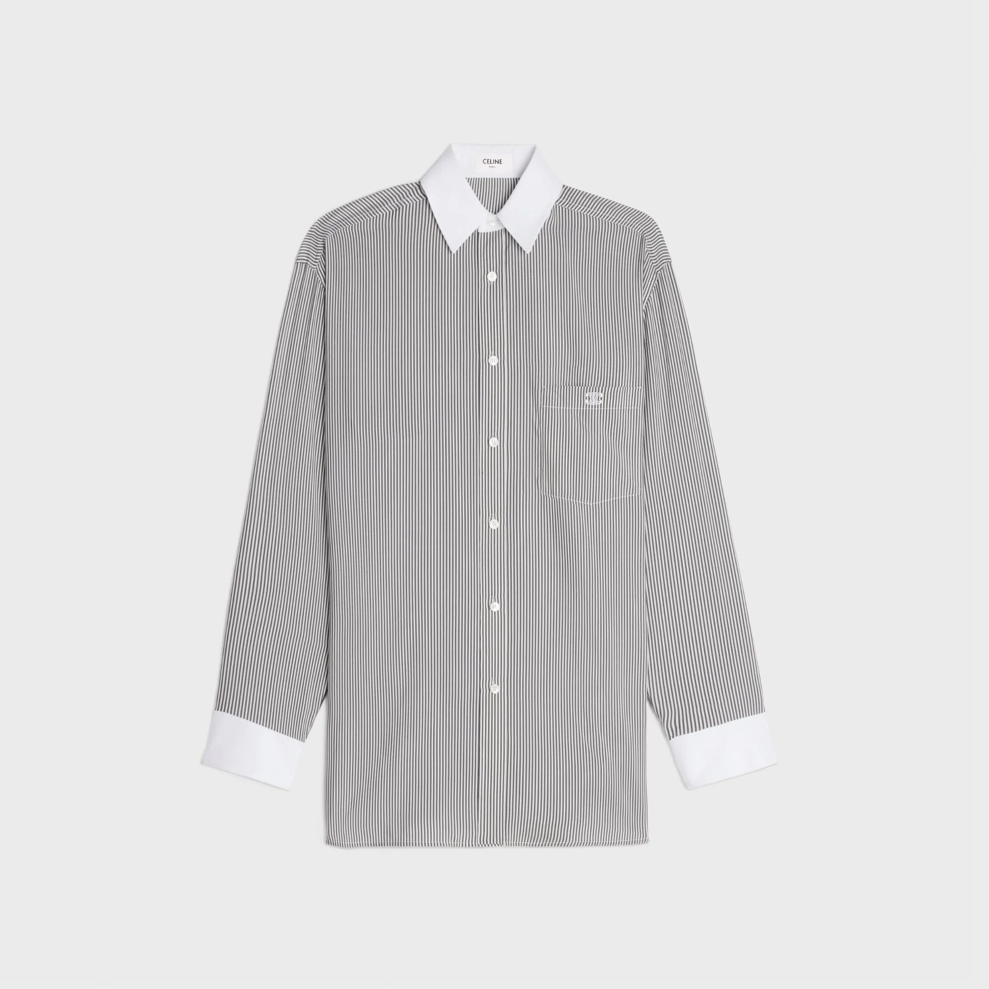 Triomphe Oversized Shirt - White/Black