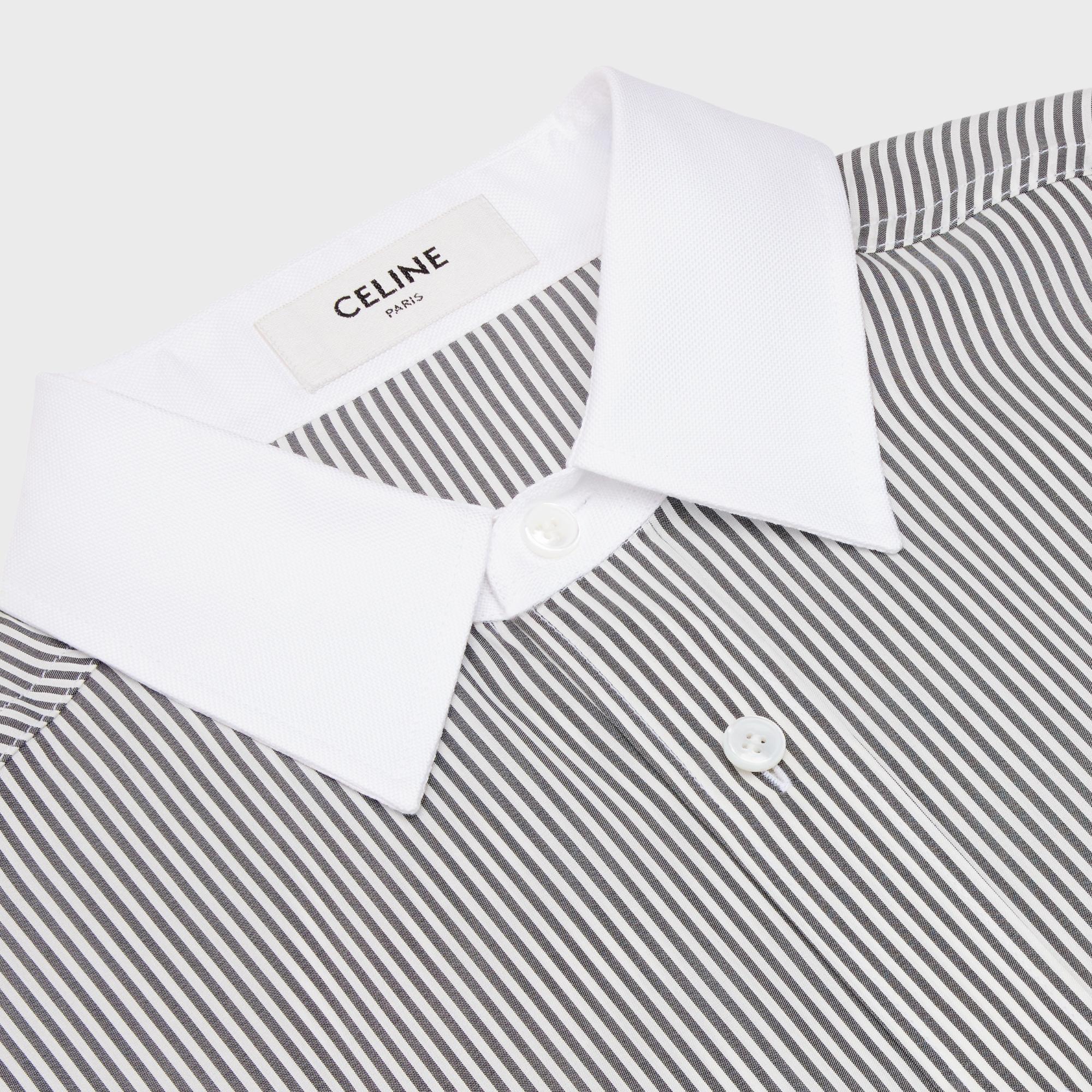Triomphe Oversized Shirt - White/Black - Image 3