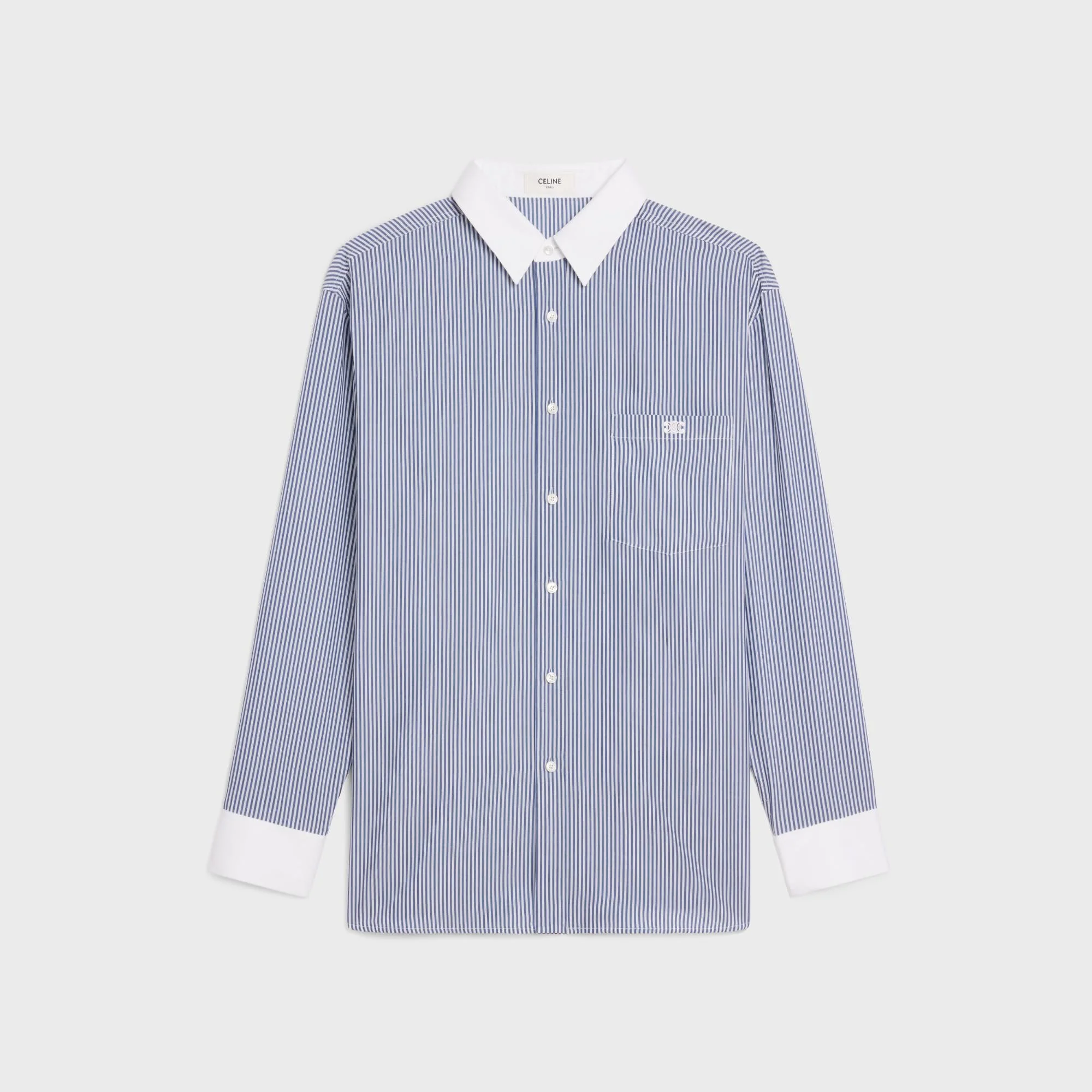Oversized Shirt - Blue/White