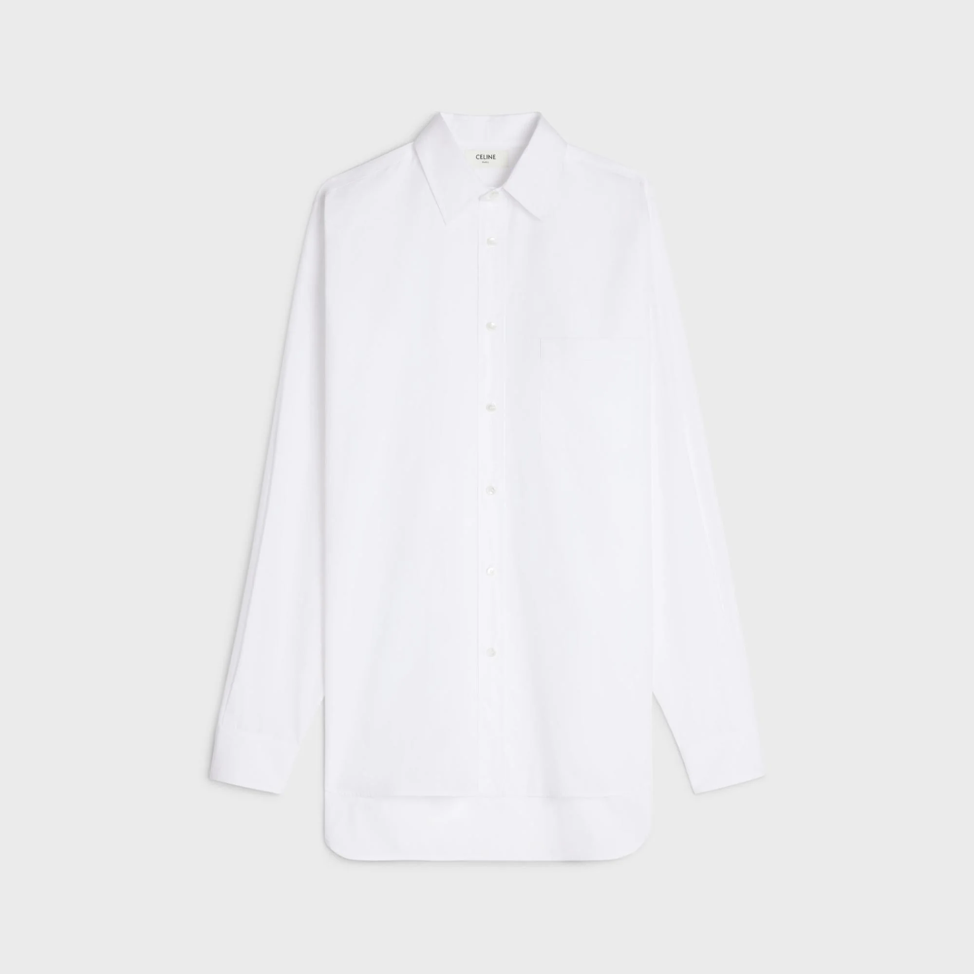 Loose Drugstore Collar Shirt - White
