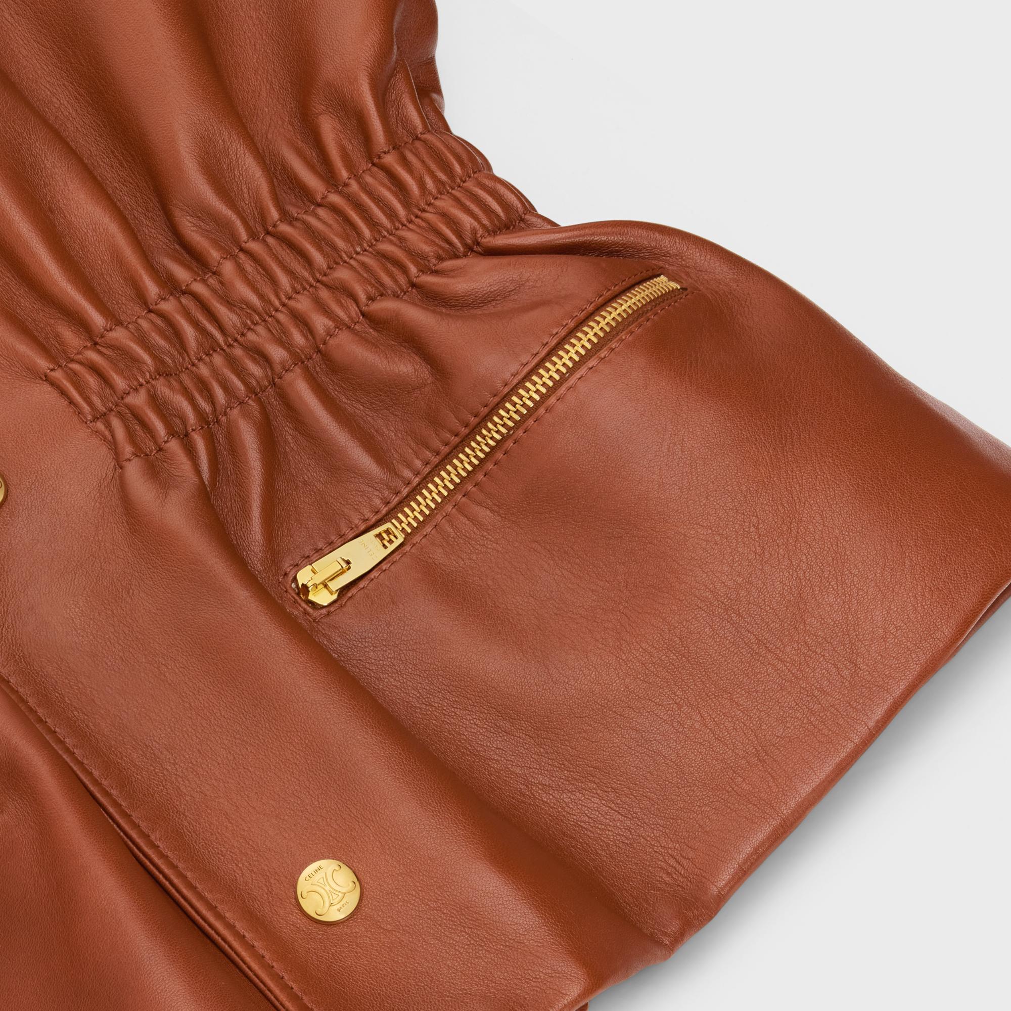 Smocked Belt Jacket - Cognac - Image 4