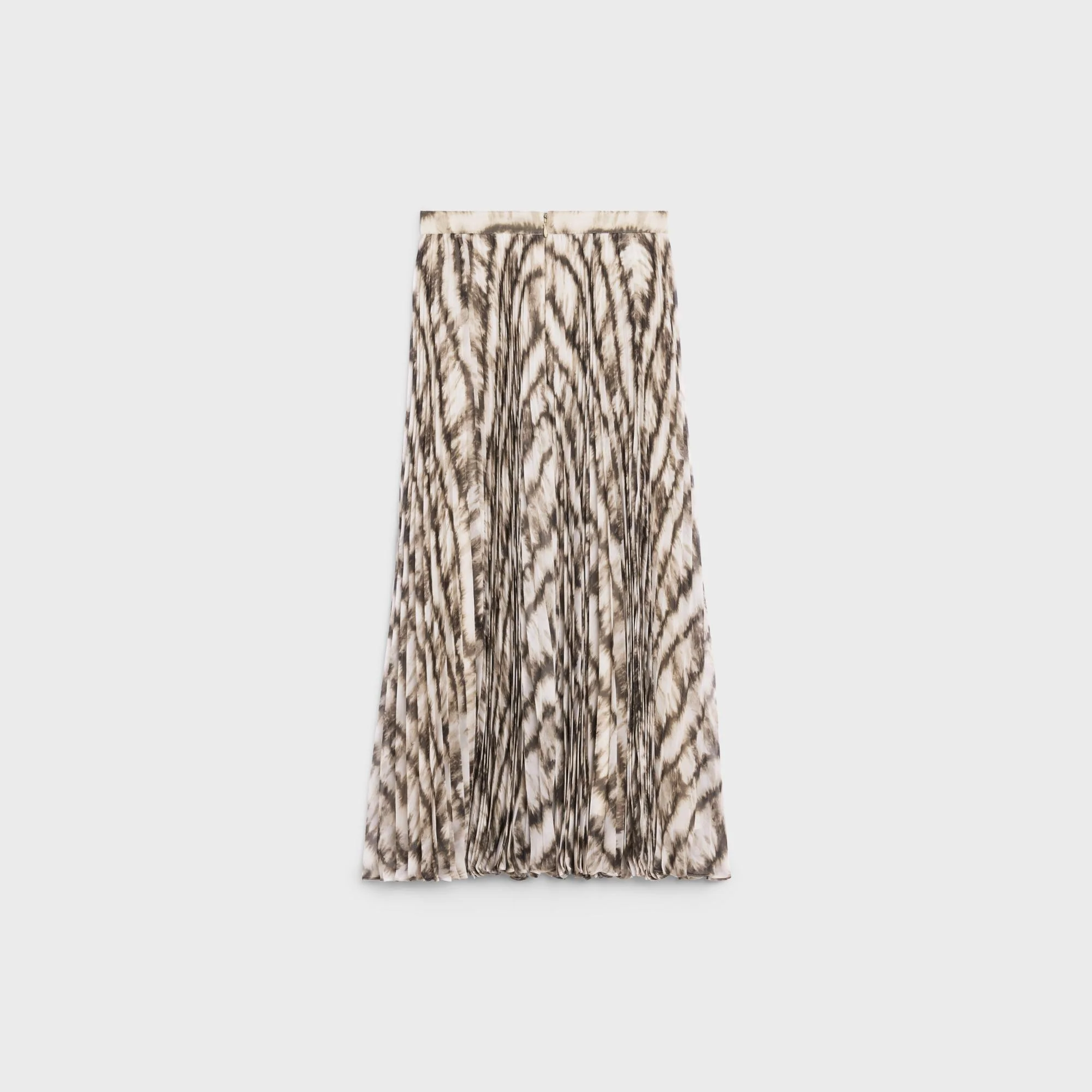 Sun Pleated Skirt - Chalk/Brown - Image 2