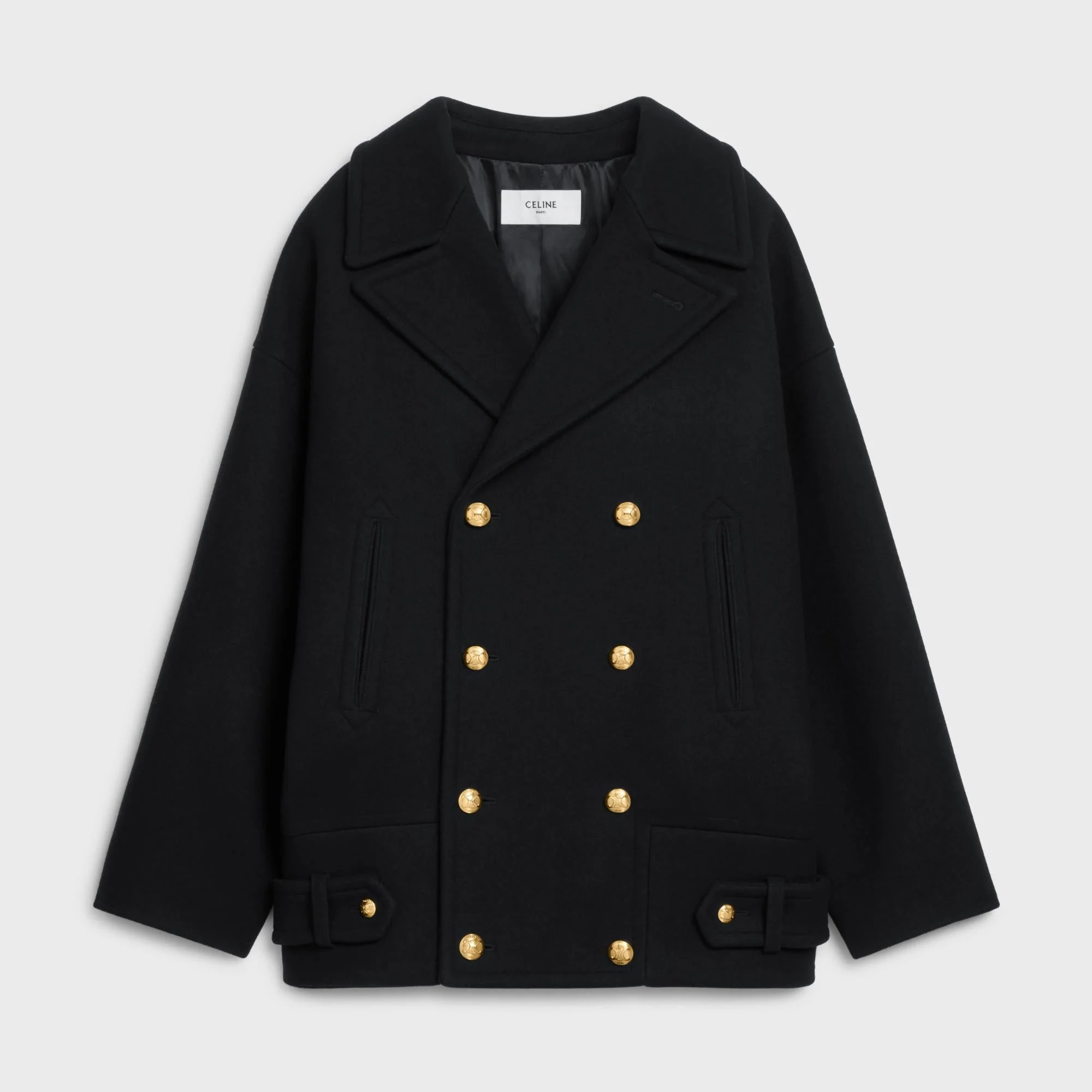 Eggshape Peacock Coat - Black