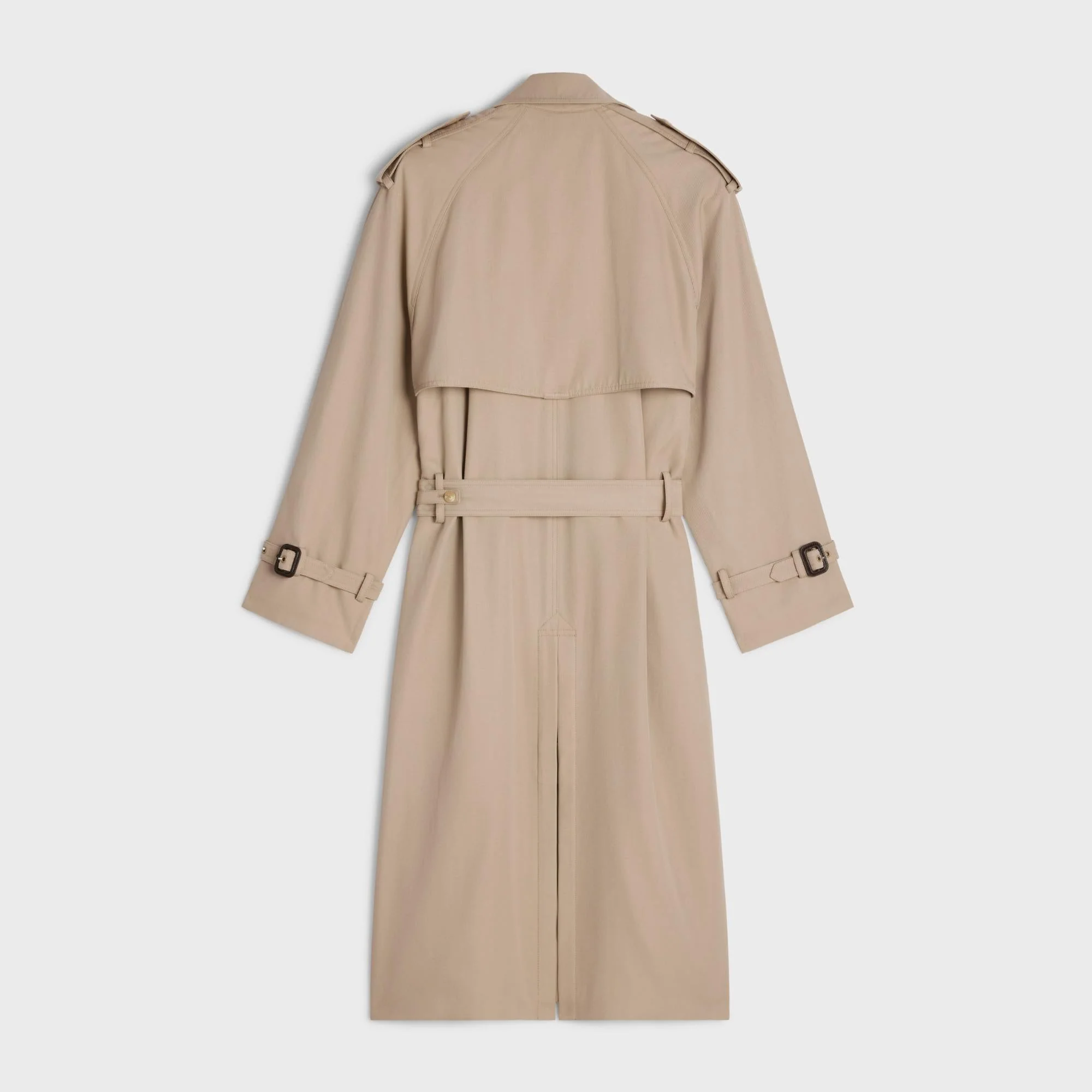 Military Tomboy Trench Coat - Off White/Deep Red - Image 2