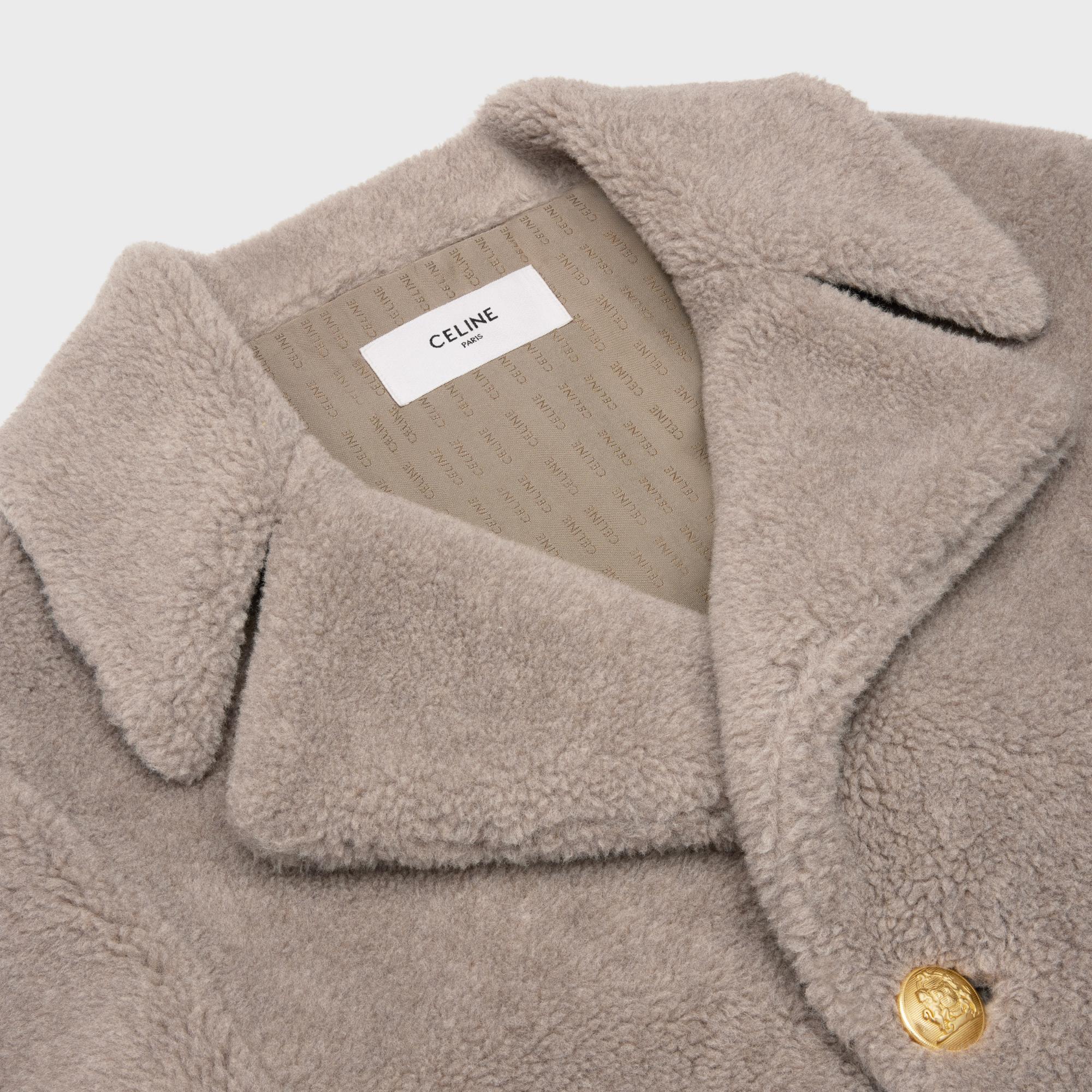 Cropped Peater Coat - Taupe - Image 3