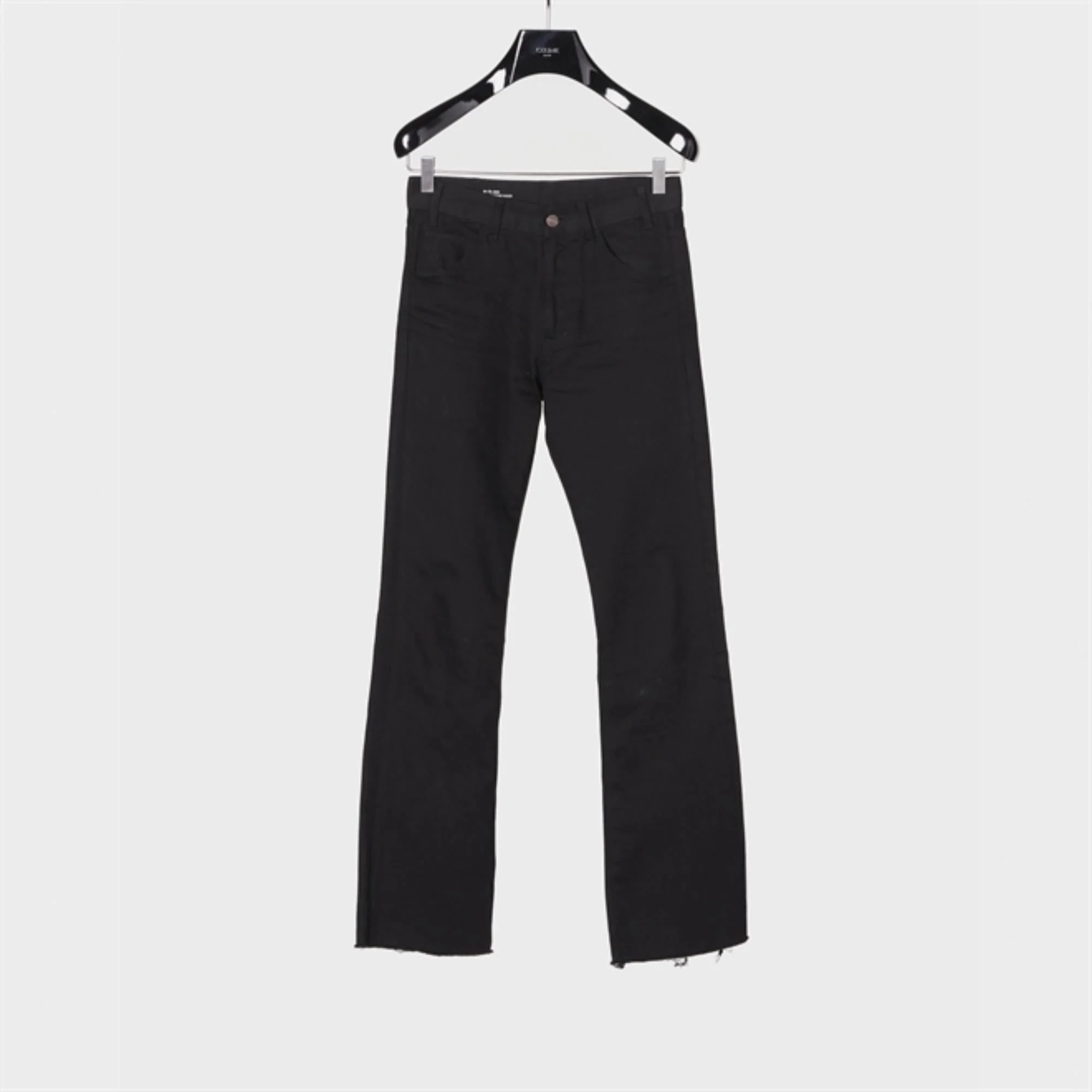 Dylan Flare Jeans With Frank Edges - Pure Black