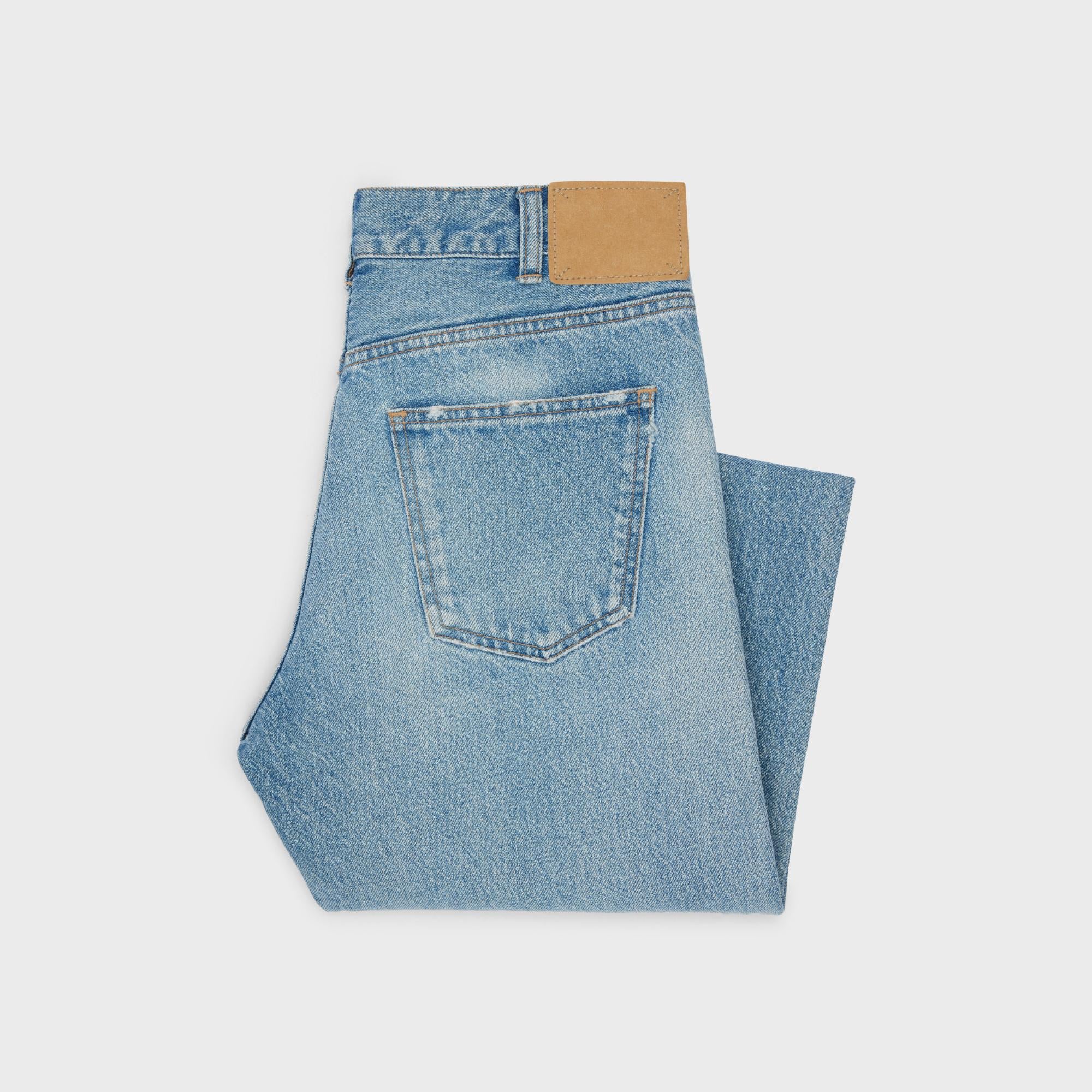 Polly Cropped Jeans - Steel Blue Wash - Image 2
