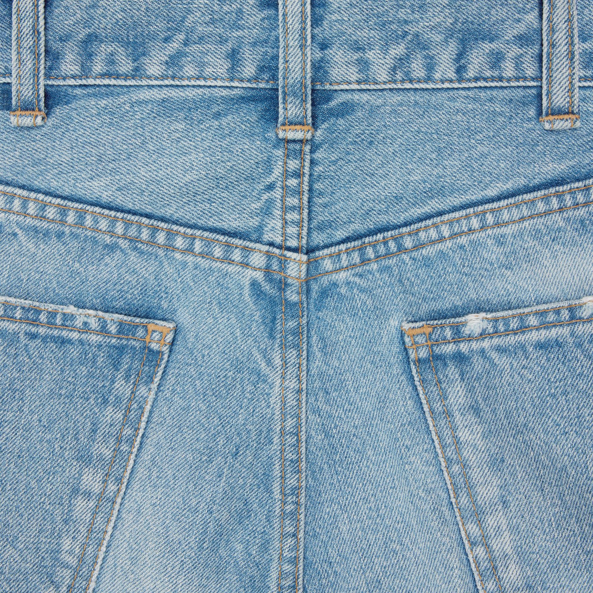 Polly Cropped Jeans - Steel Blue Wash - Image 3