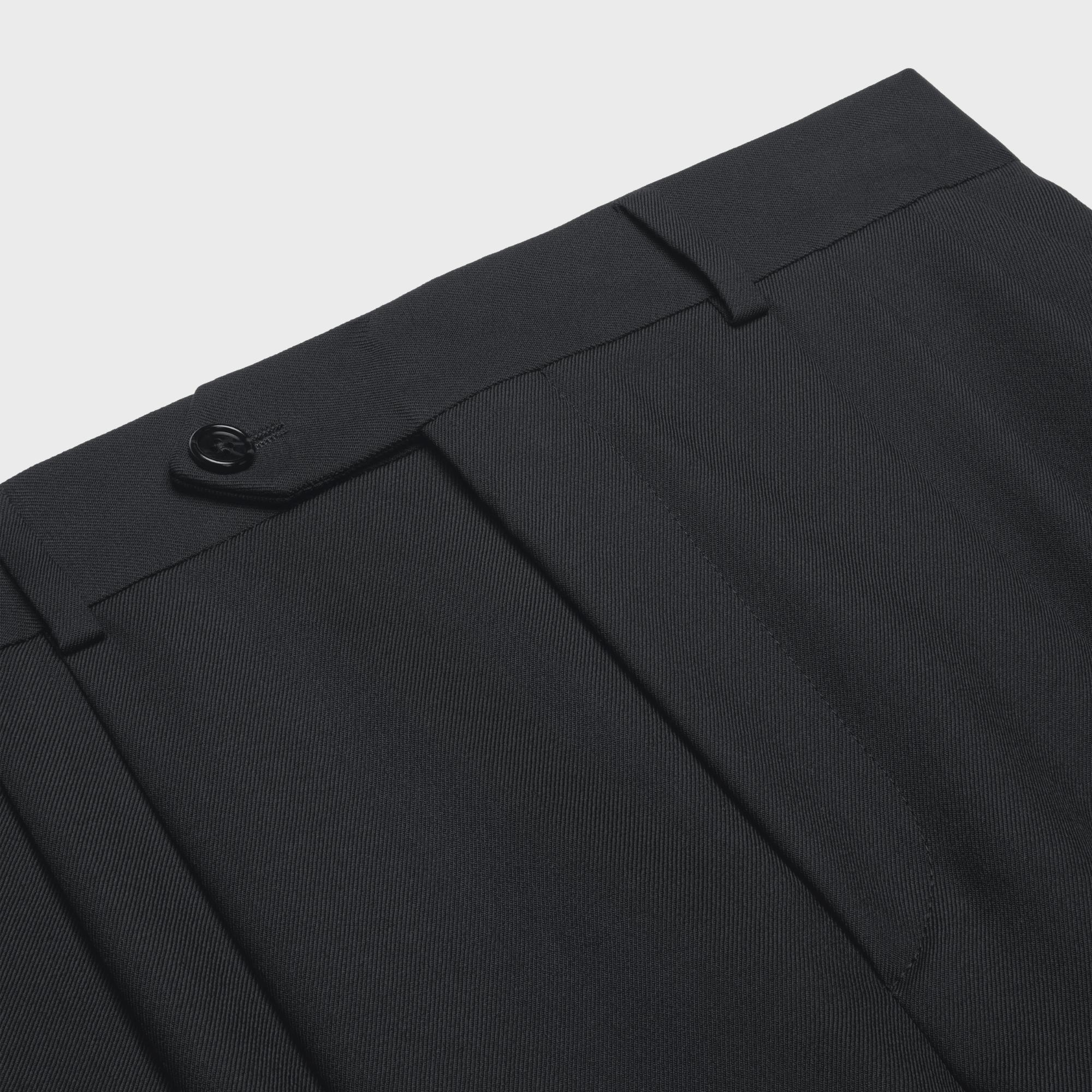 MenS 3-Pleat Tux Shorts - Black - Image 6